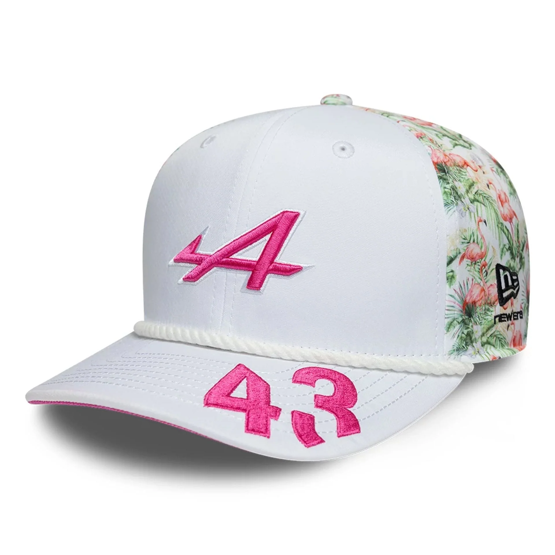 Alpine Racing Franco Colapinto Miami Race Special White 9SEVENTY Stretch Snap Adjustable Cap