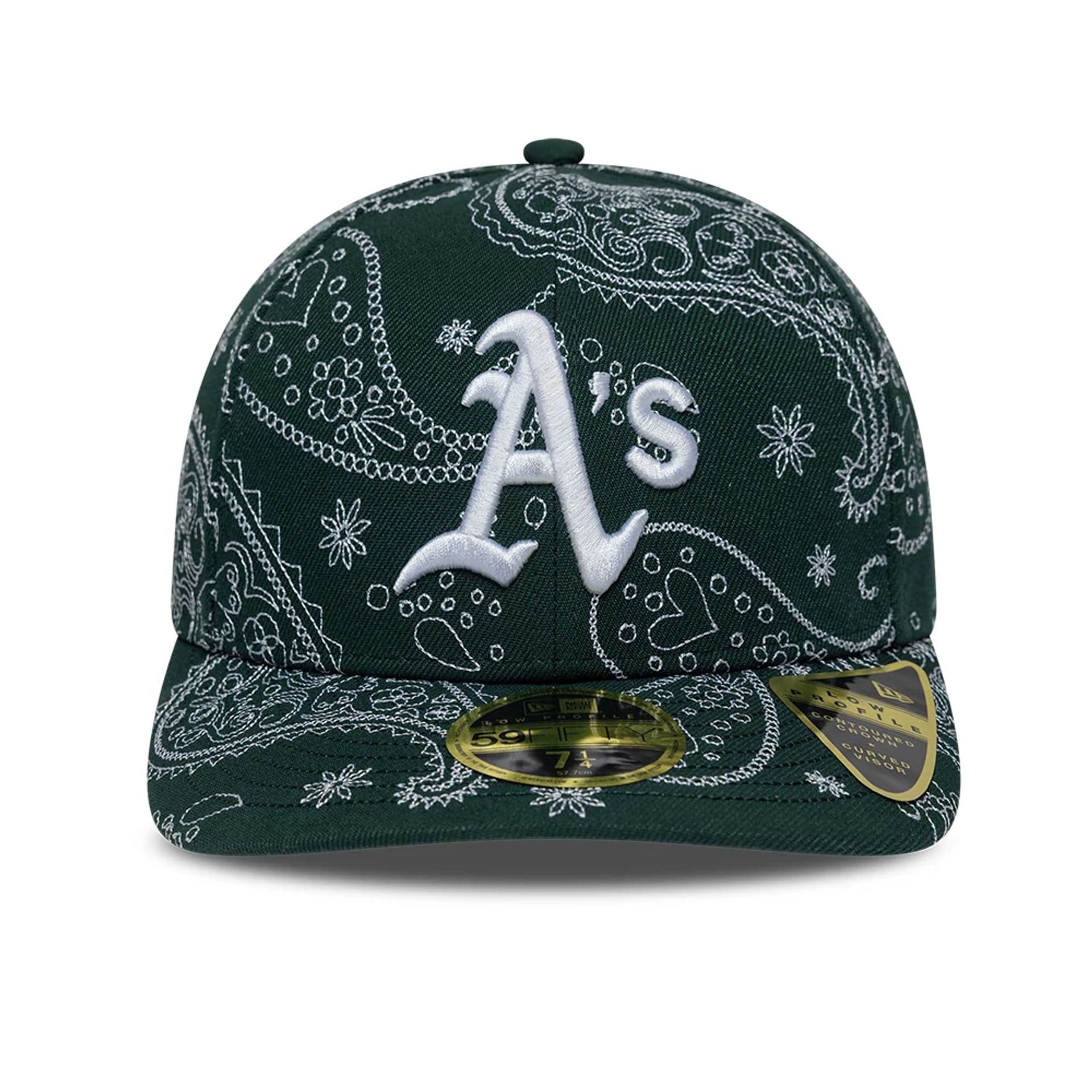 Athletics MLB All Over Paisley Dark Green Low Profile 59FIFTY Fitted Cap - Image 2