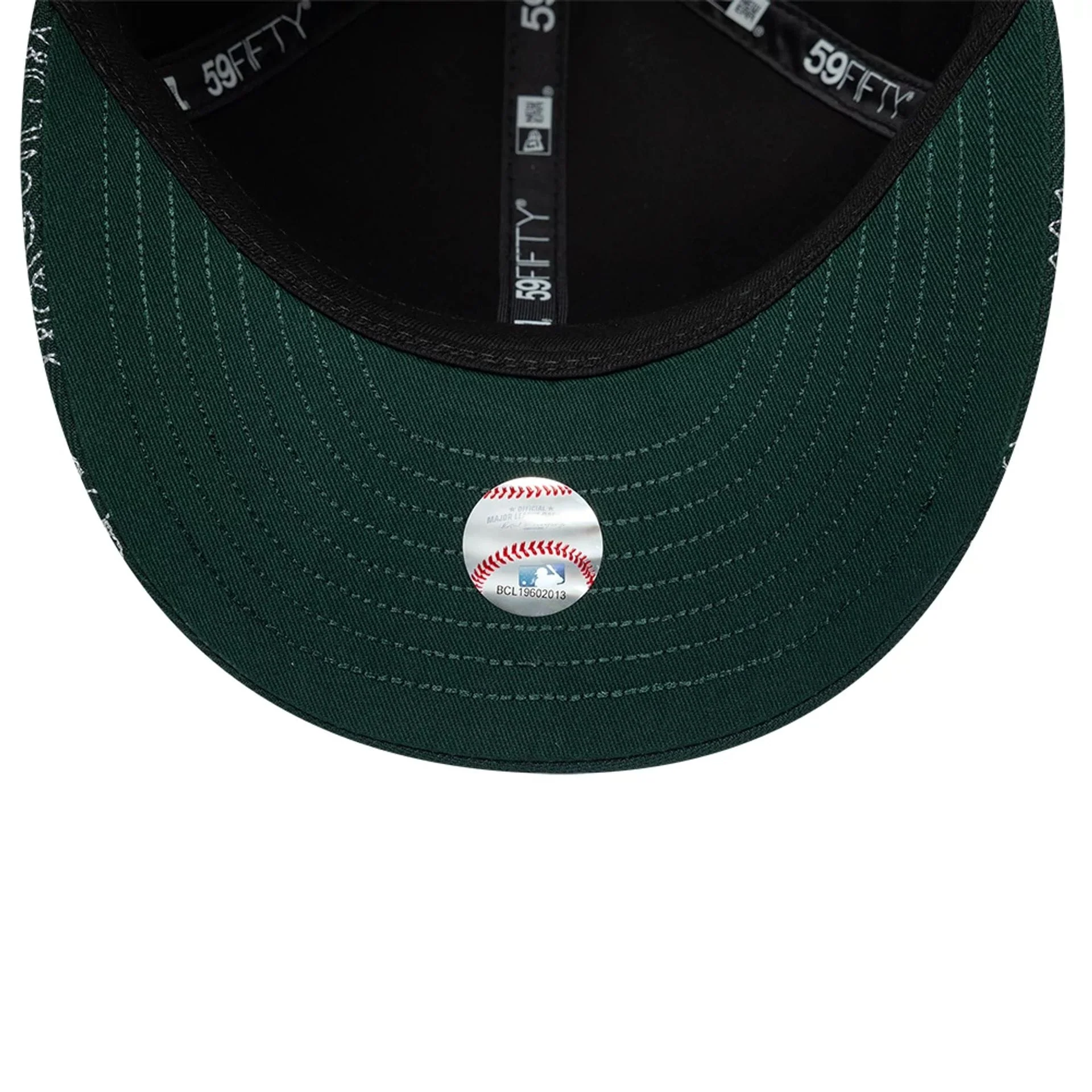 Athletics MLB All Over Paisley Dark Green Low Profile 59FIFTY Fitted Cap - Image 7