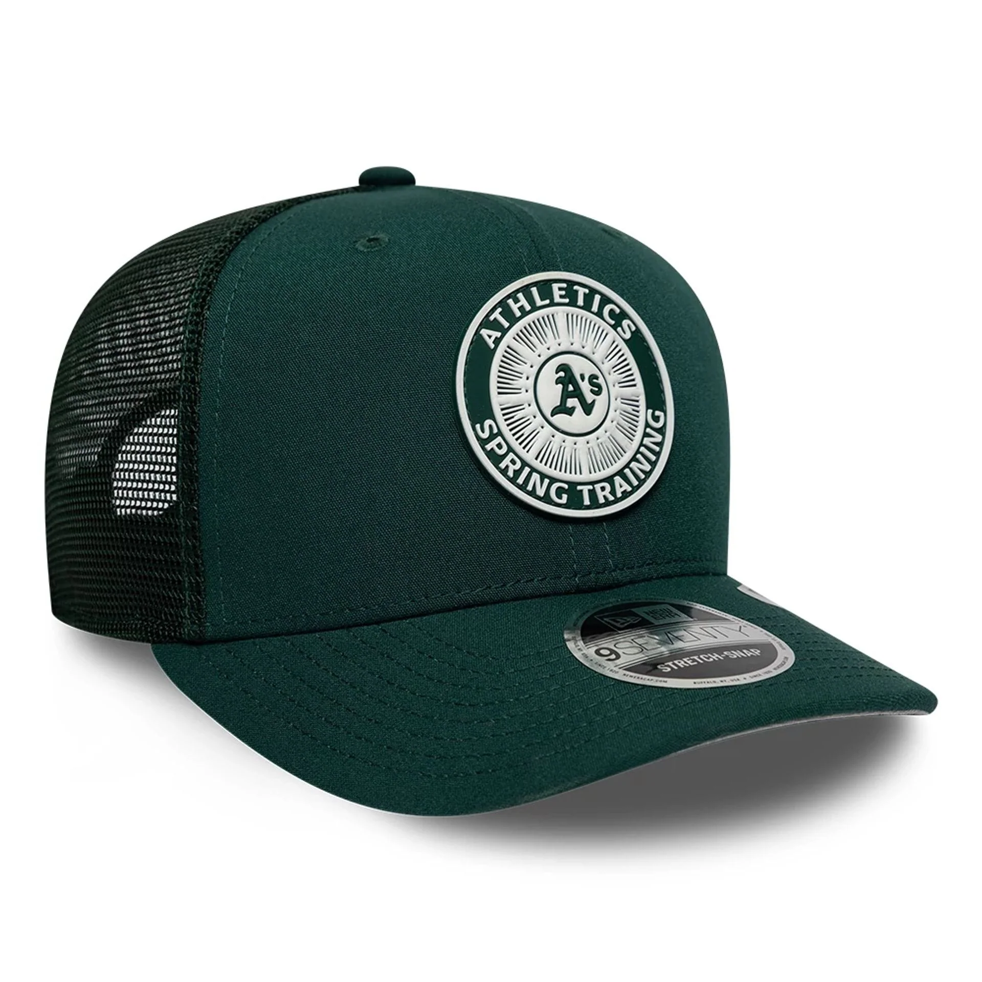 Athletics MLB Circles Dark Green 9SEVENTY Stretch Snap Adjustable Cap - Image 4