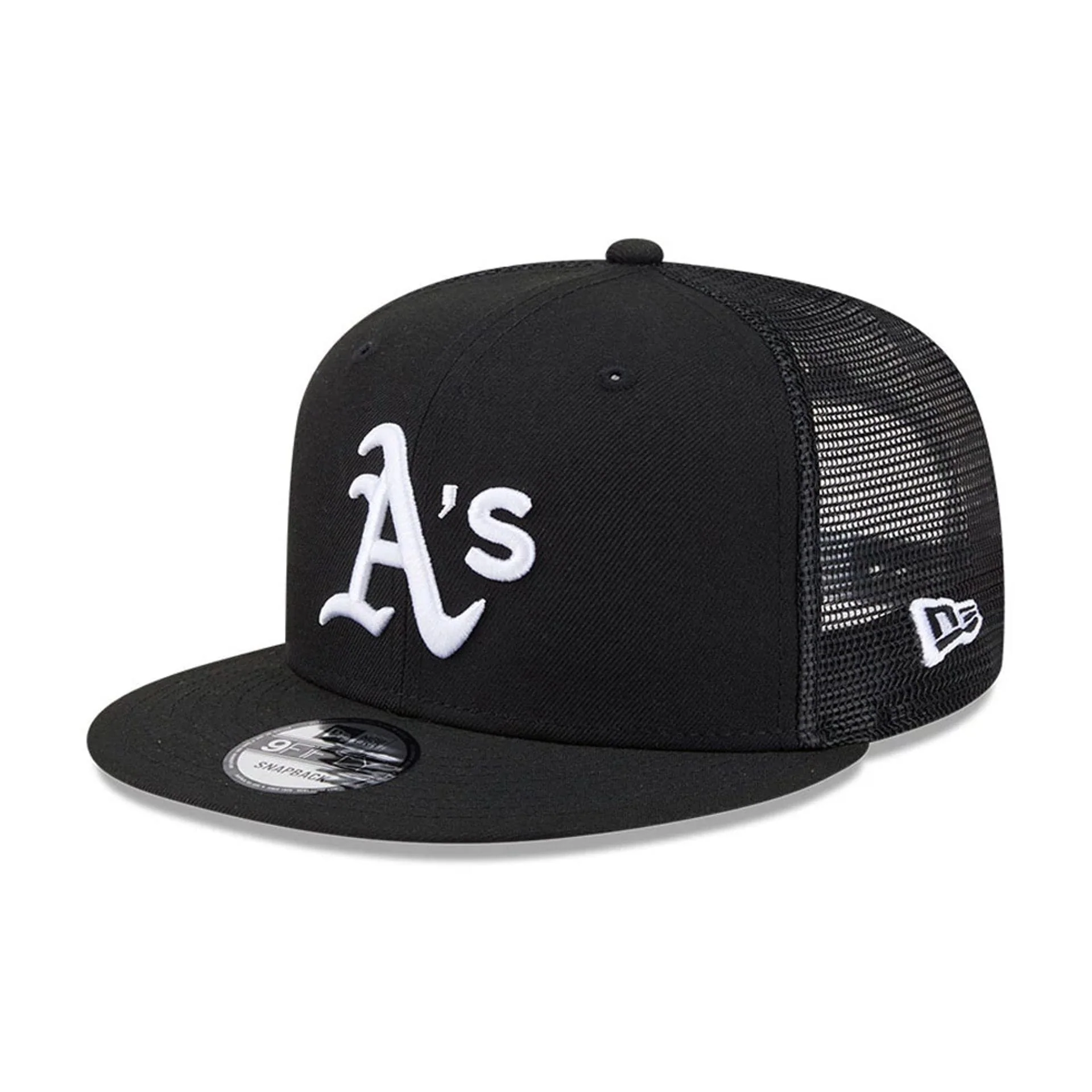 Athletics MLB Evergreen Black 9FIFTY Trucker Adjustable Cap