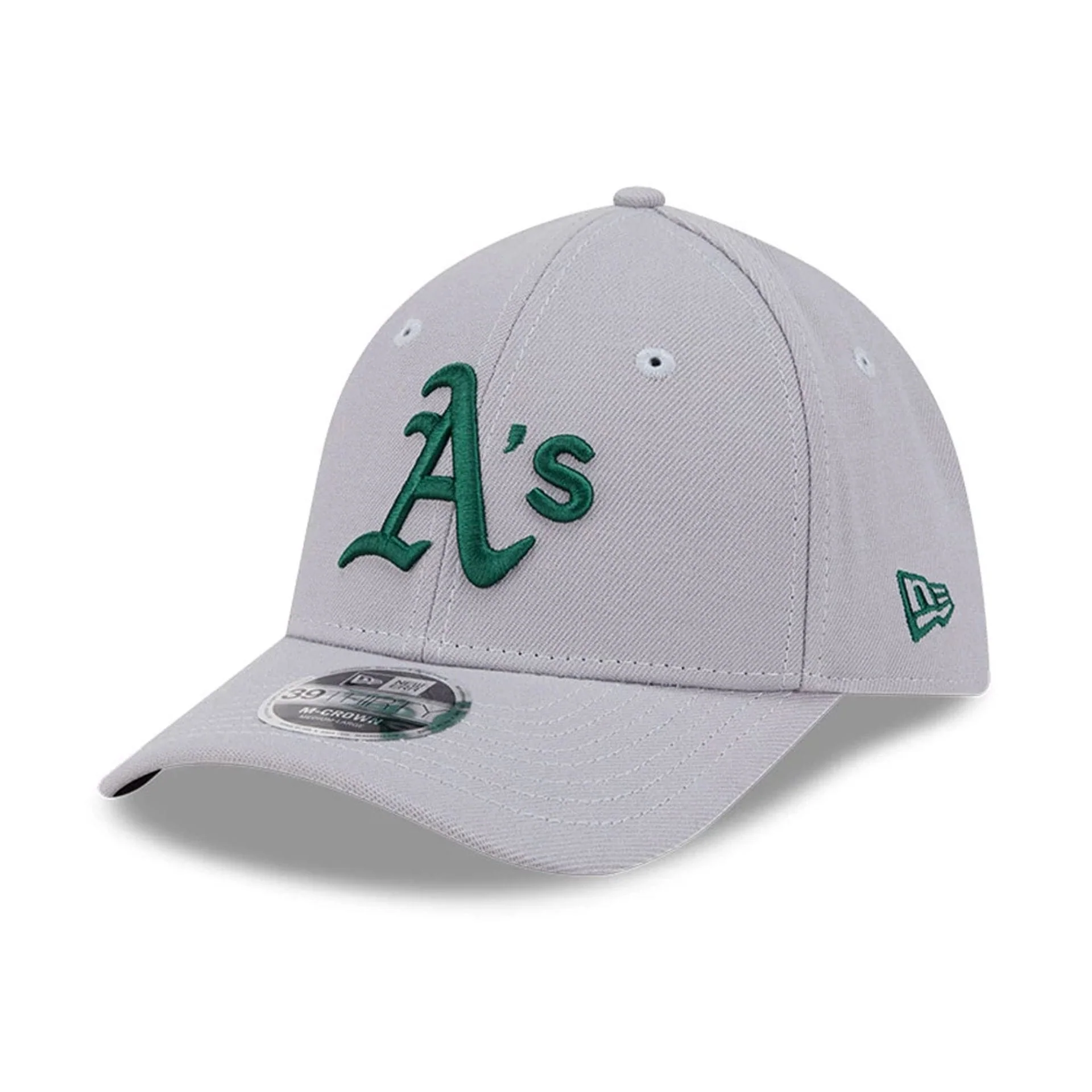 Athletics MLB Grey 39THIRTY M-Crown Stretch Fit Cap