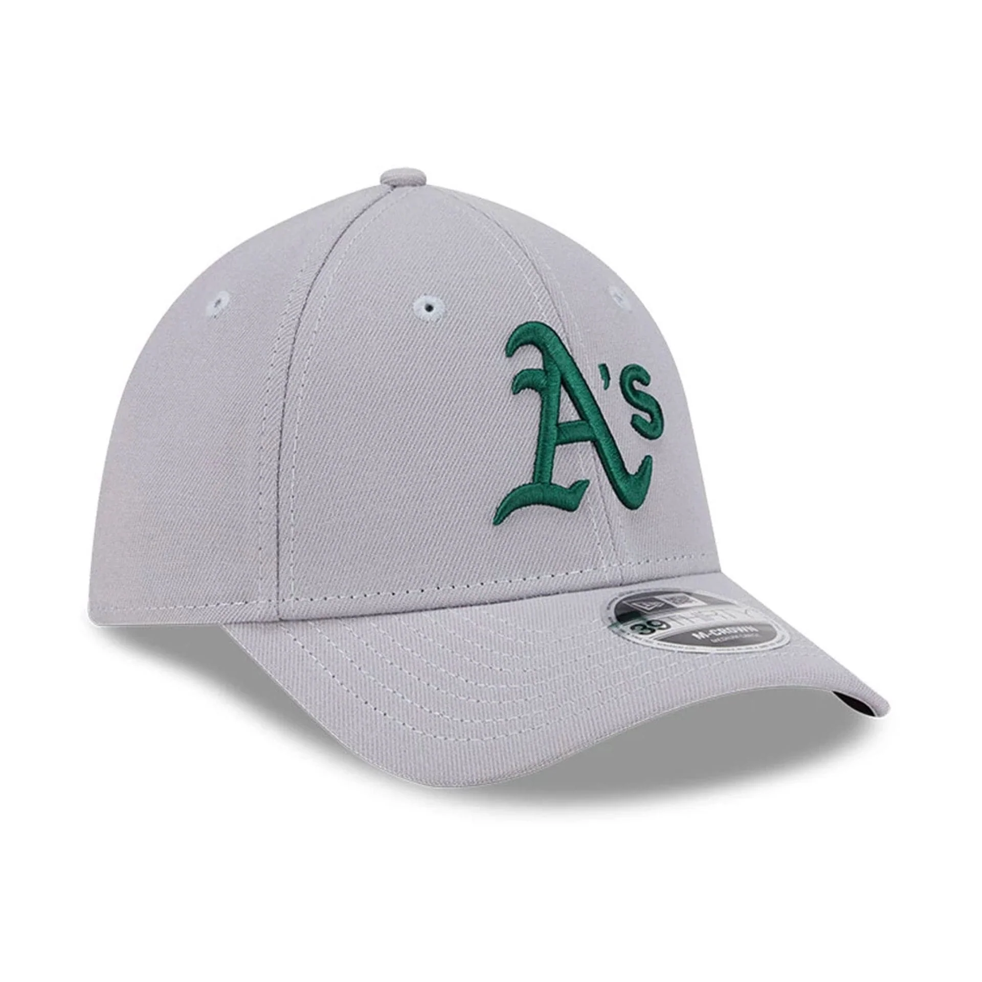 Athletics MLB Grey 39THIRTY M-Crown Stretch Fit Cap - Image 3