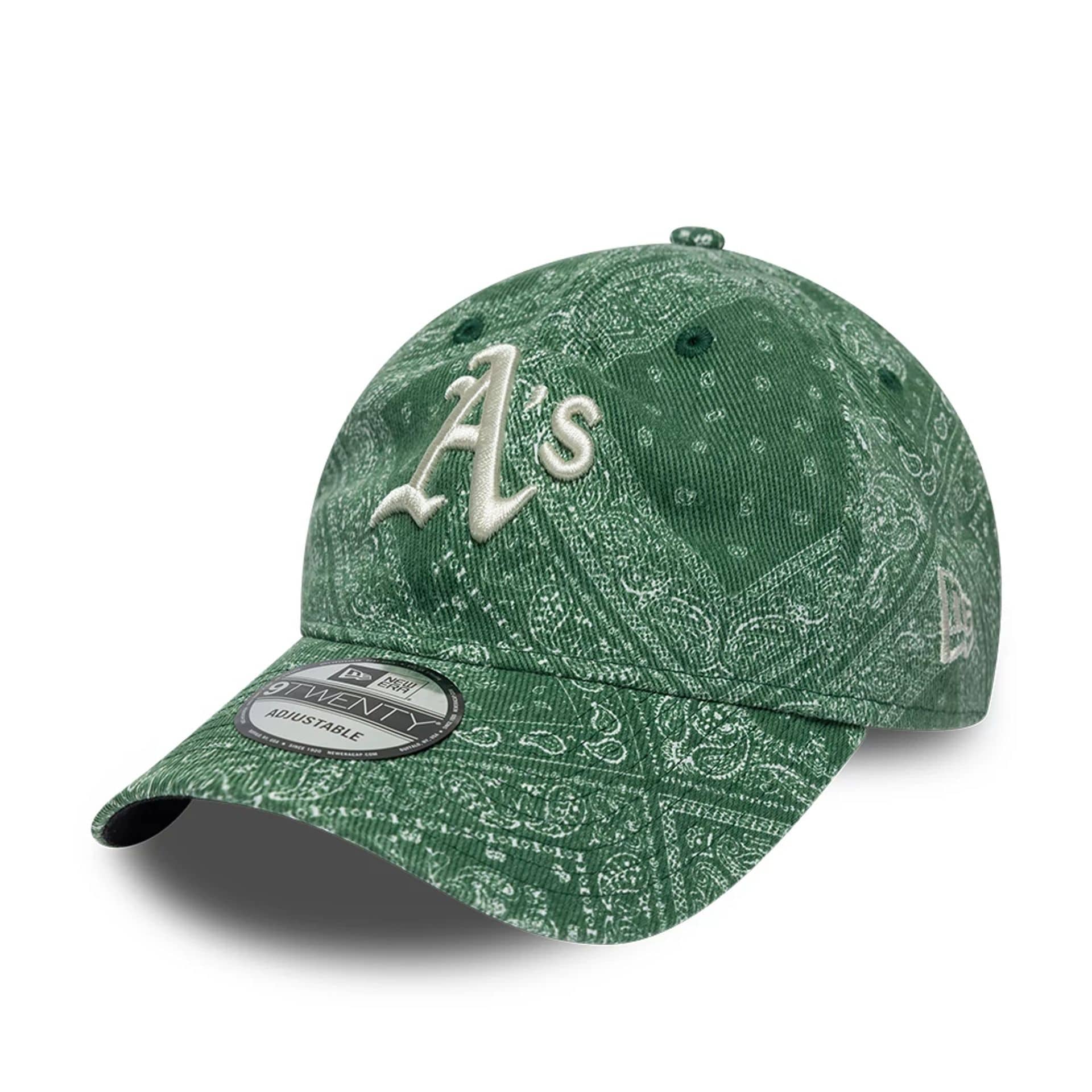 Athletics MLB Washed Paisley Dark Green 9TWENTY Adjustable Cap