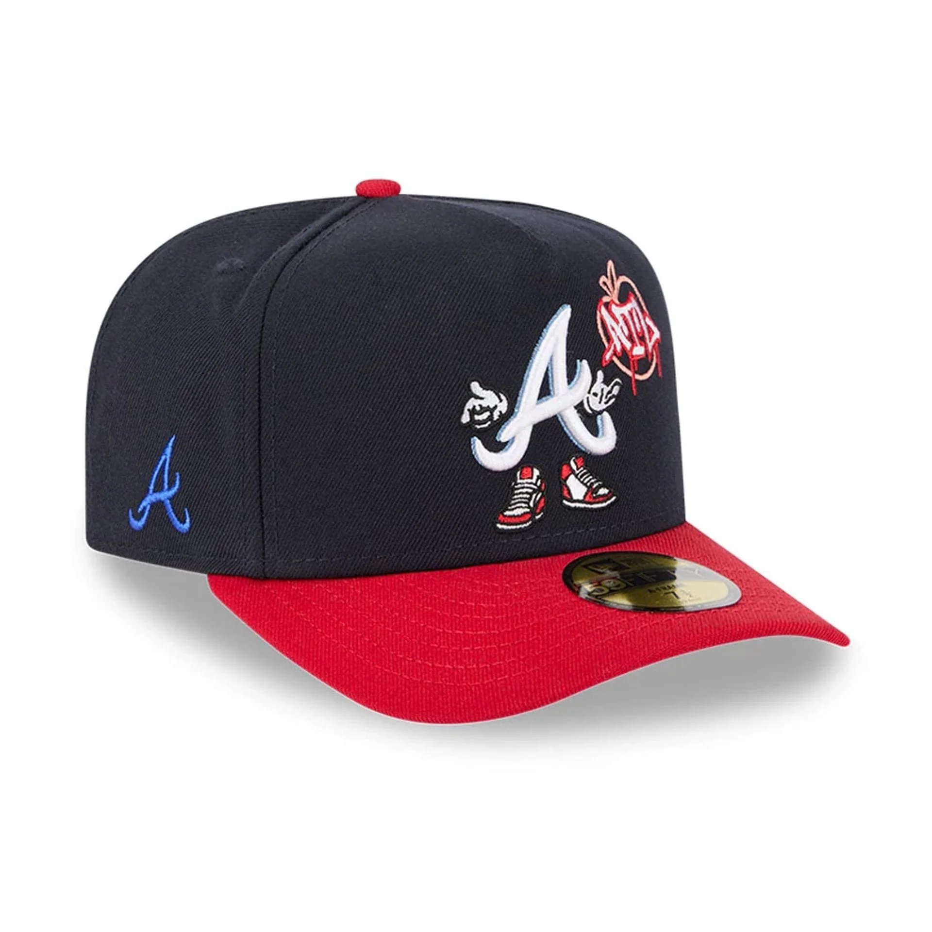 Atlanta Braves MLB Cartoon Navy 59FIFTY A-Frame Fitted Cap