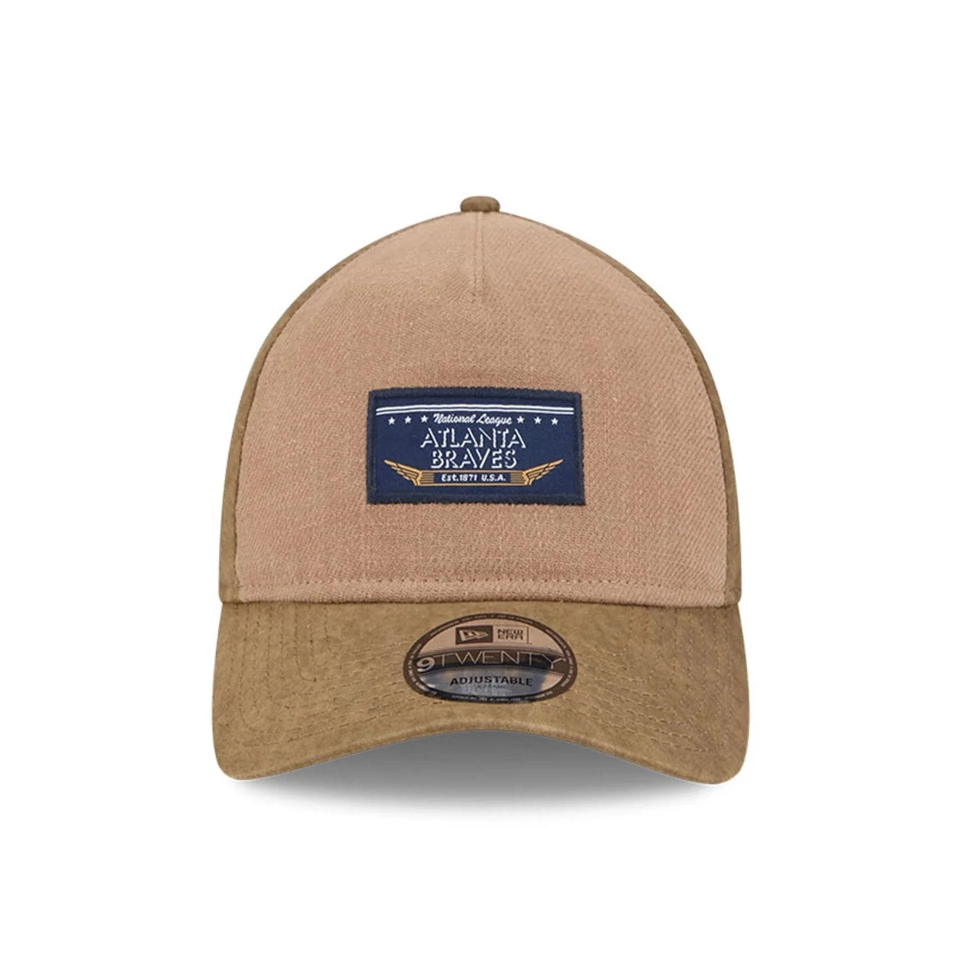 Atlanta Braves MLB Open Brown 9TWENTY A-Frame Adjustable Cap - Image 2