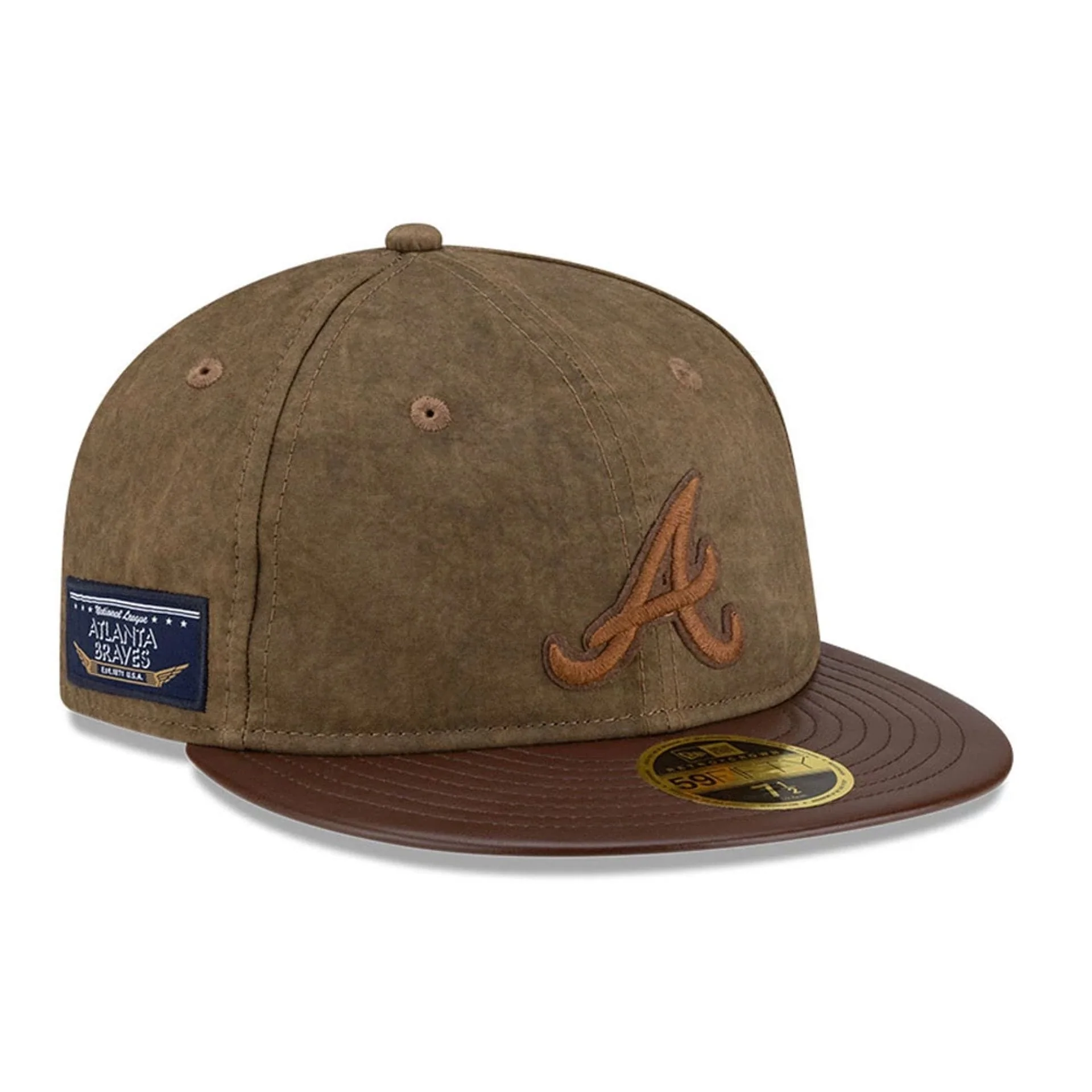 Atlanta Braves MLB Open Brown Retro Crown 59FIFTY Fitted Cap