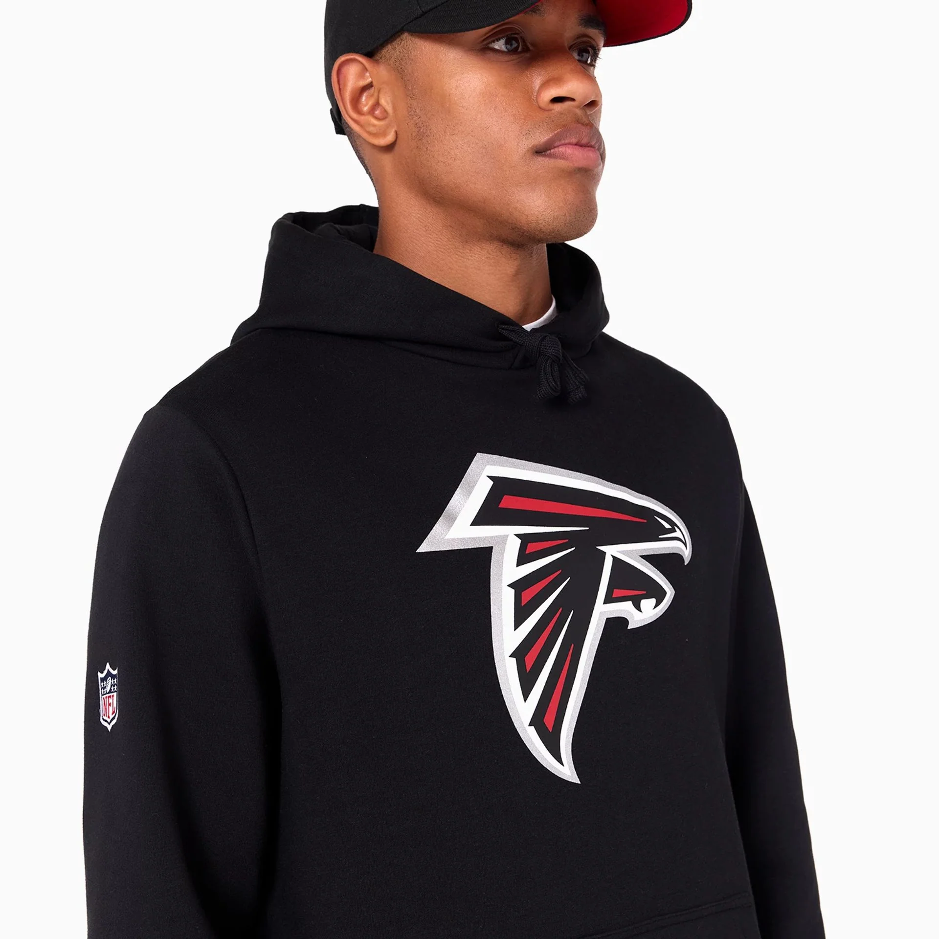 Atlanta Falcons NFL Black Pullover Hoodie - Image 4
