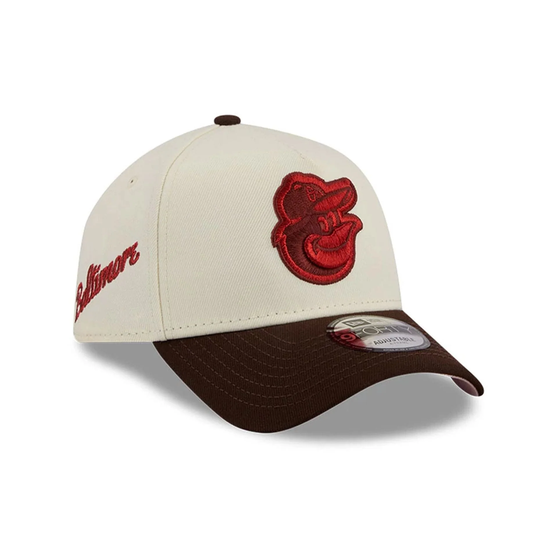 Baltimore Orioles MLB City Script Cream 9FORTY A-Frame Adjustable Cap