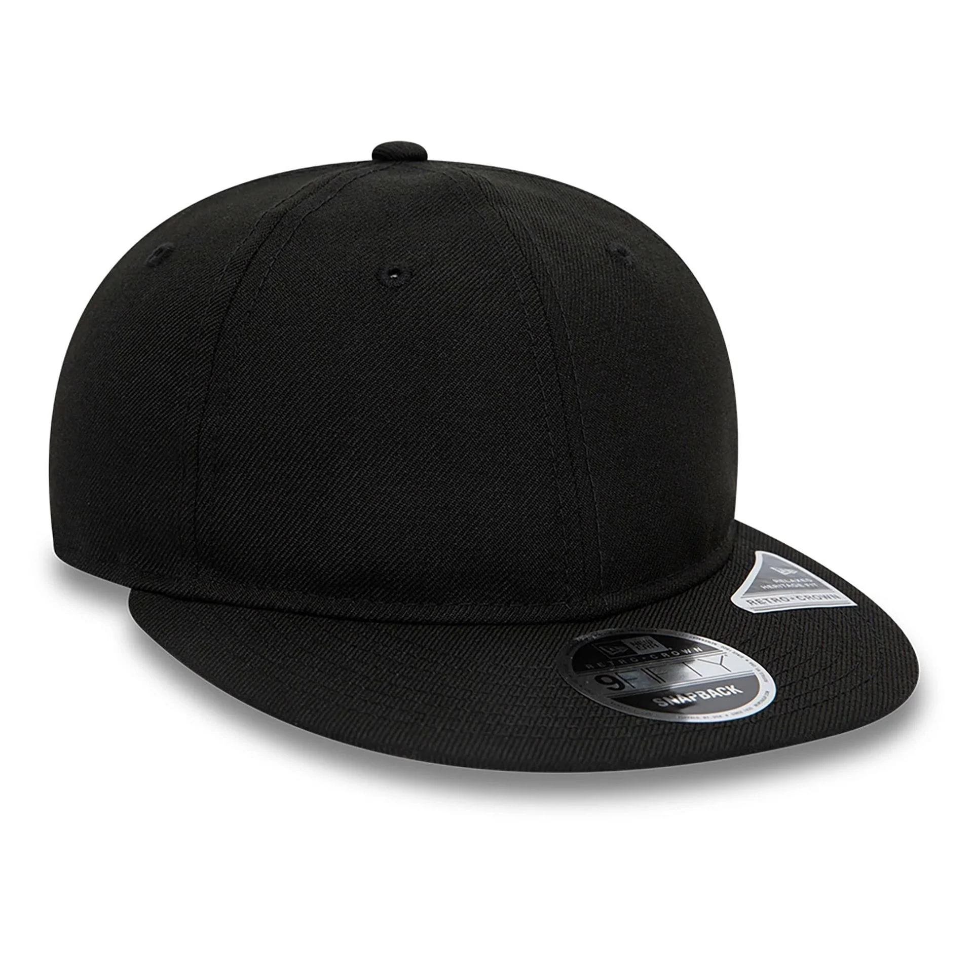 Blank New Era Black Retro Crown 9FIFTY Snapback Cap - Image 3