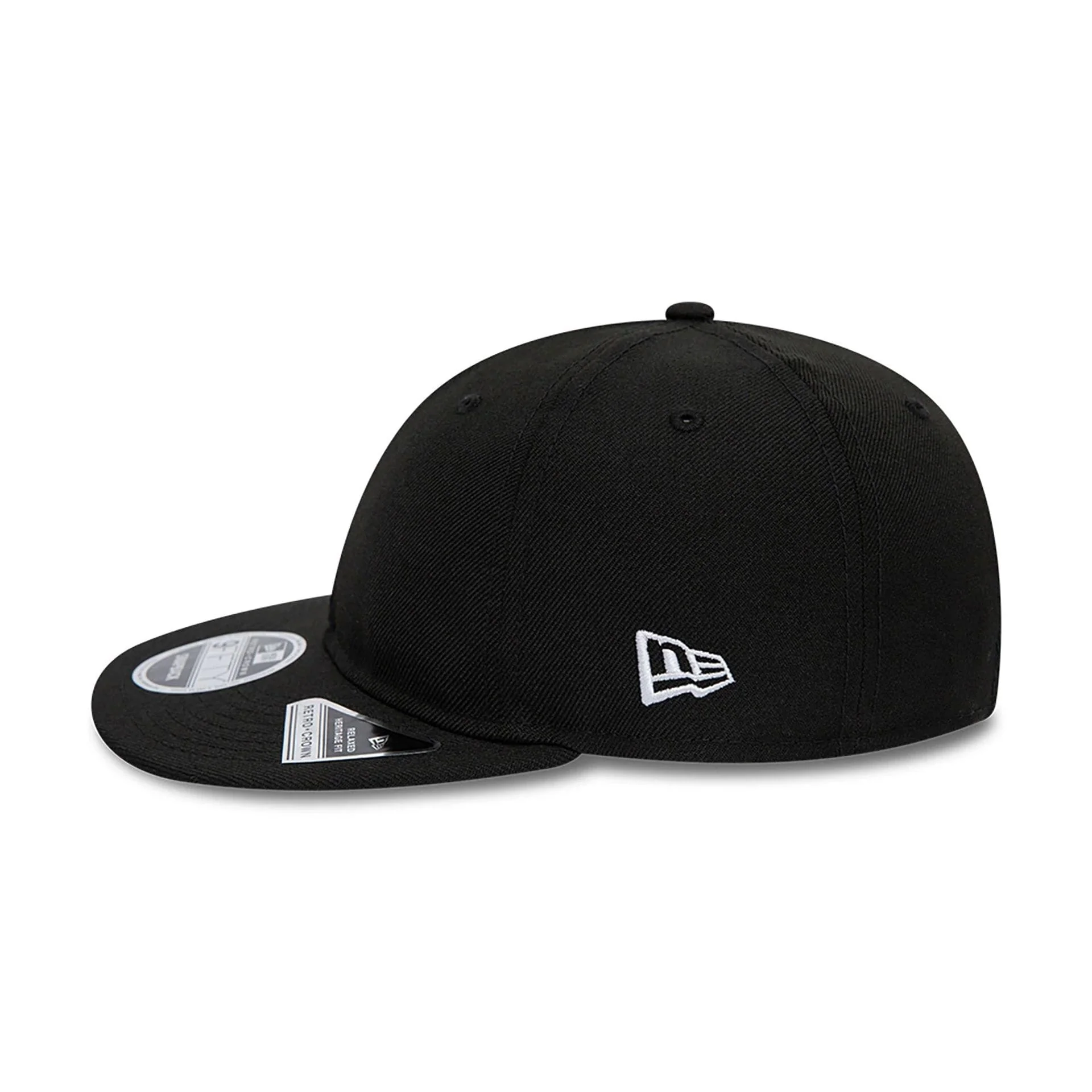 Blank New Era Black Retro Crown 9FIFTY Snapback Cap - Image 4
