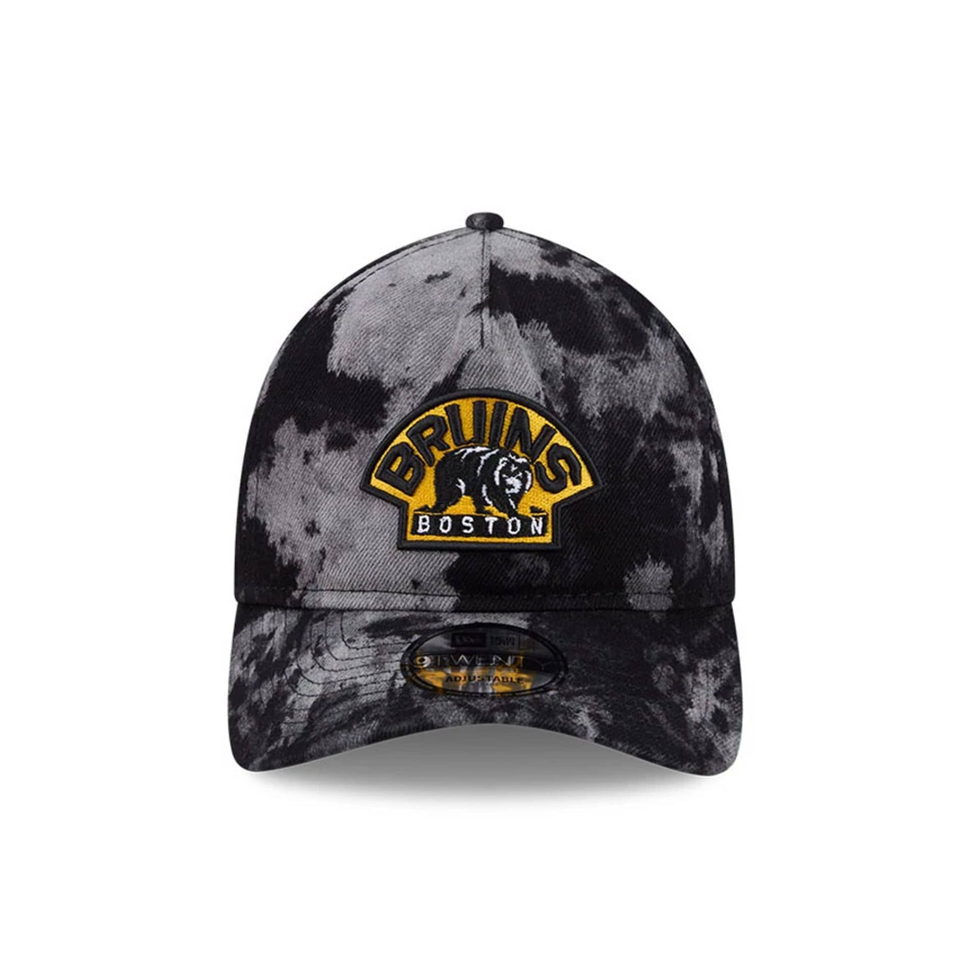 Boston Bruins NHL Bleached Denim Black 9TWENTY A-Frame Adjustable Cap - Image 2