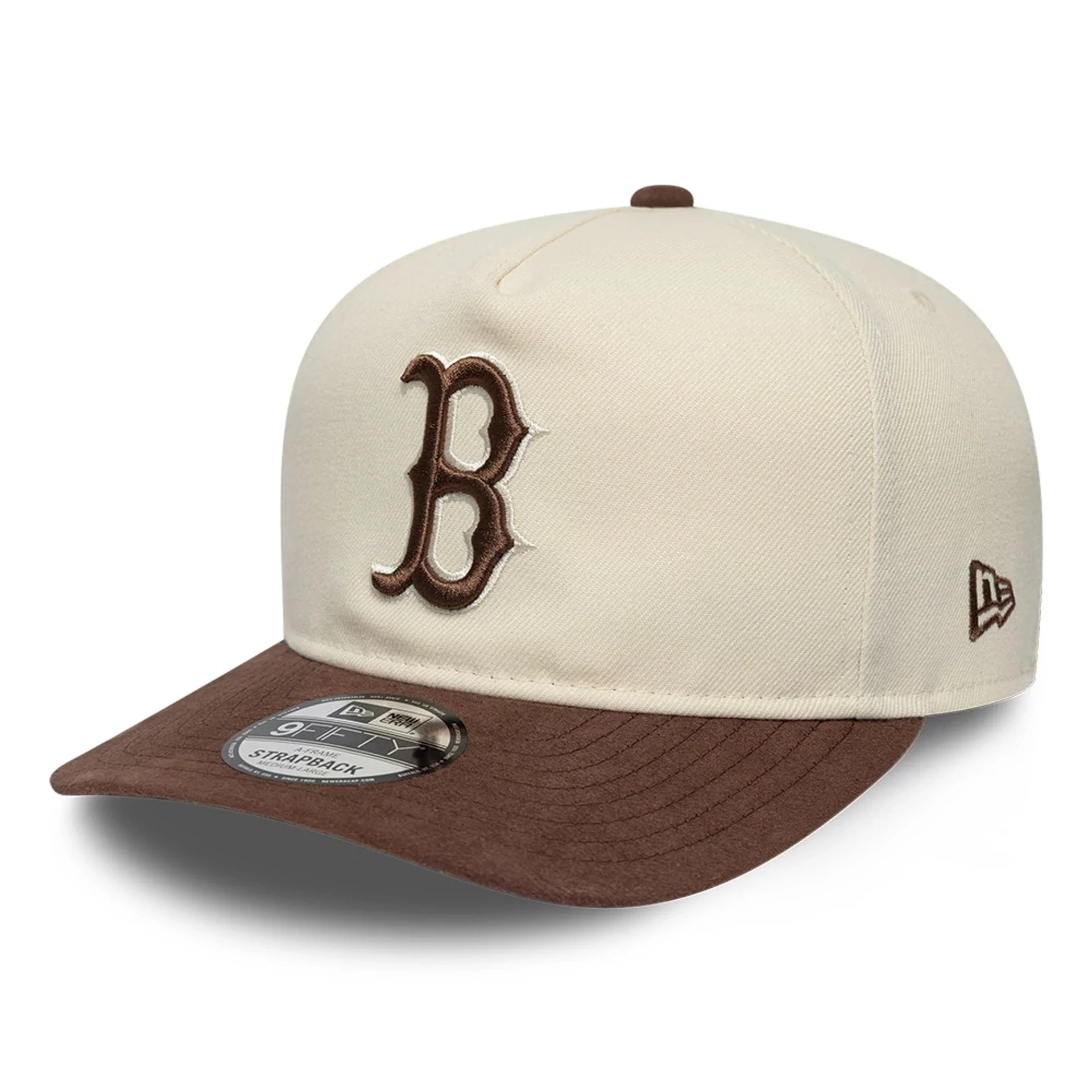 Boston Red Sox MLB Suede Visor Cream 9FIFTY A-Frame Adjustable Cap