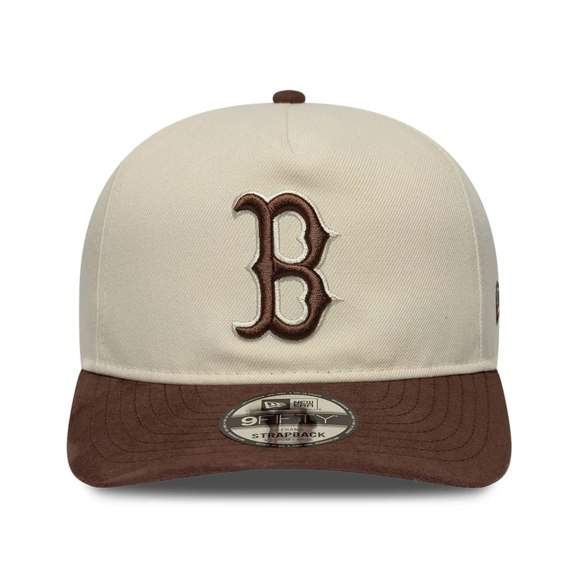 Boston Red Sox MLB Suede Visor Cream 9FIFTY A-Frame Adjustable Cap - Image 3
