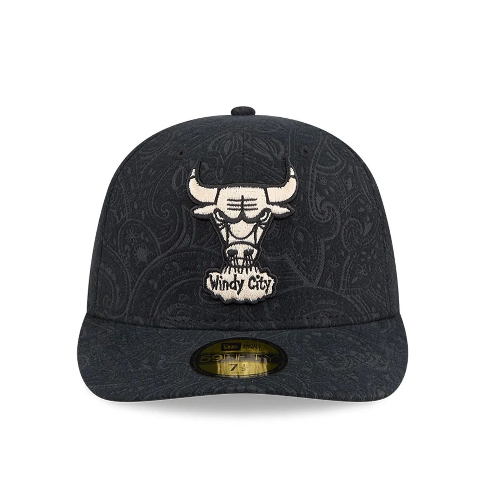 Chicago Bulls NBA Brushed Cotton Black 59FIFTY Fitted Cap - Image 3