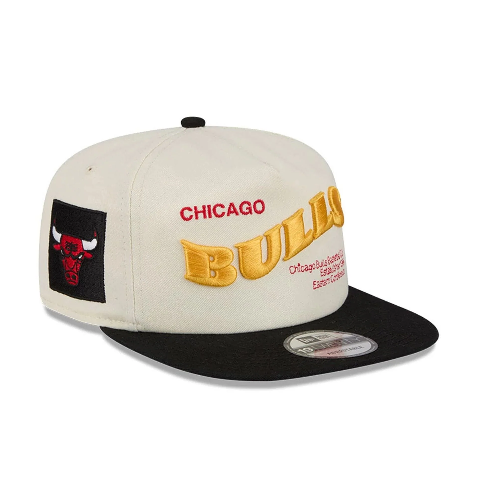Chicago Bulls NBA Conference Script White 19TWENTY Adjustable Cap