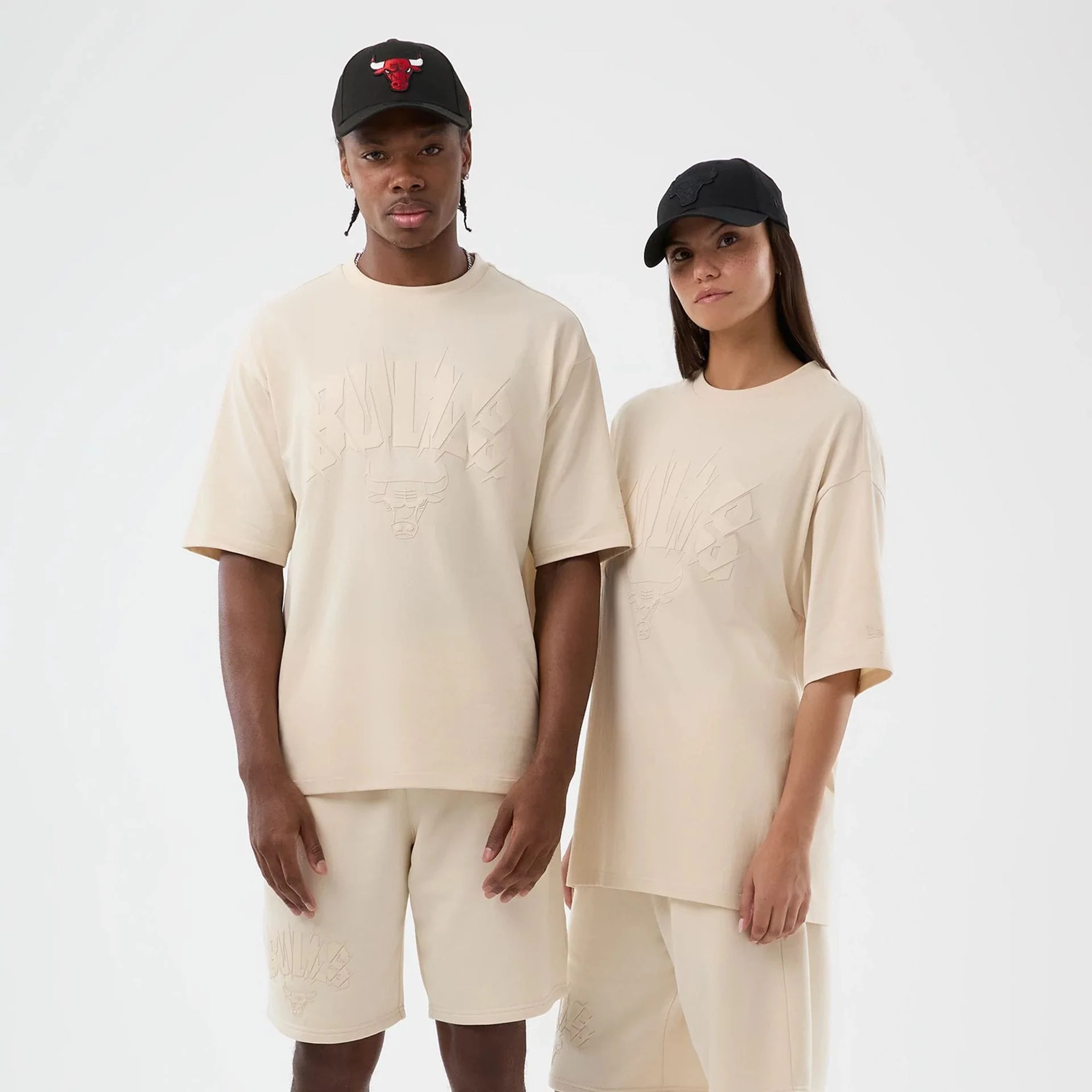 Chicago Bulls NBA Core Plus Light Beige Oversized T-Shirt