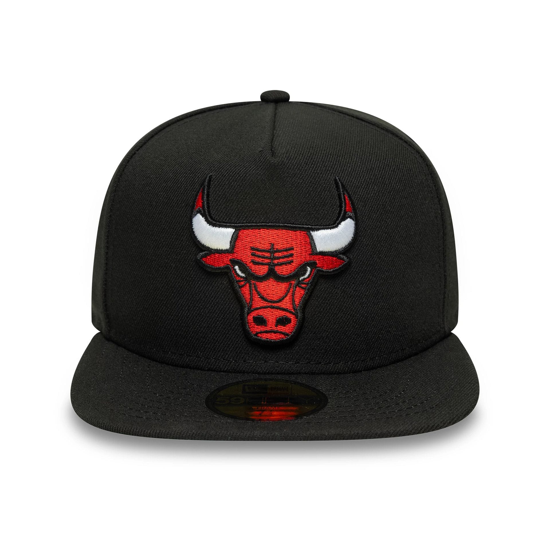 Chicago Bulls NBA Flat Black 59FIFTY A-Frame Fitted Cap - Image 3
