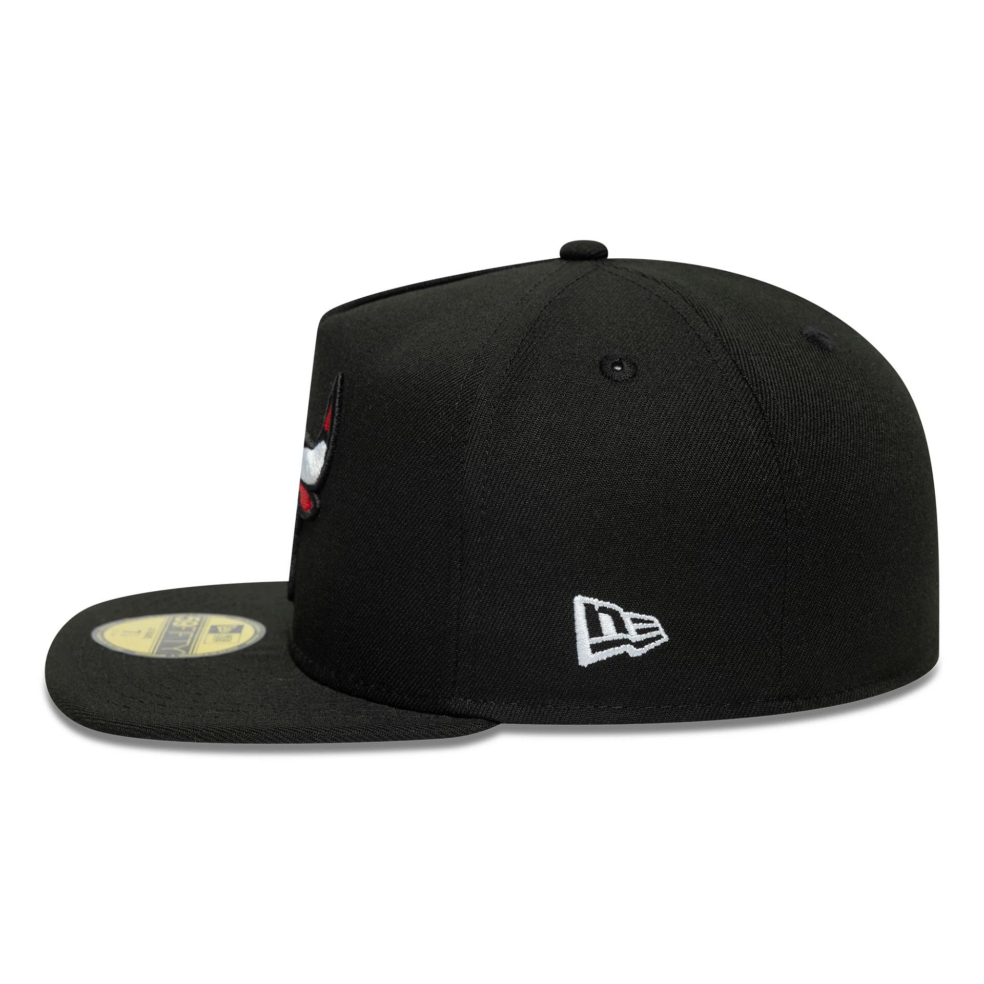 Chicago Bulls NBA Flat Black 59FIFTY A-Frame Fitted Cap - Image 6