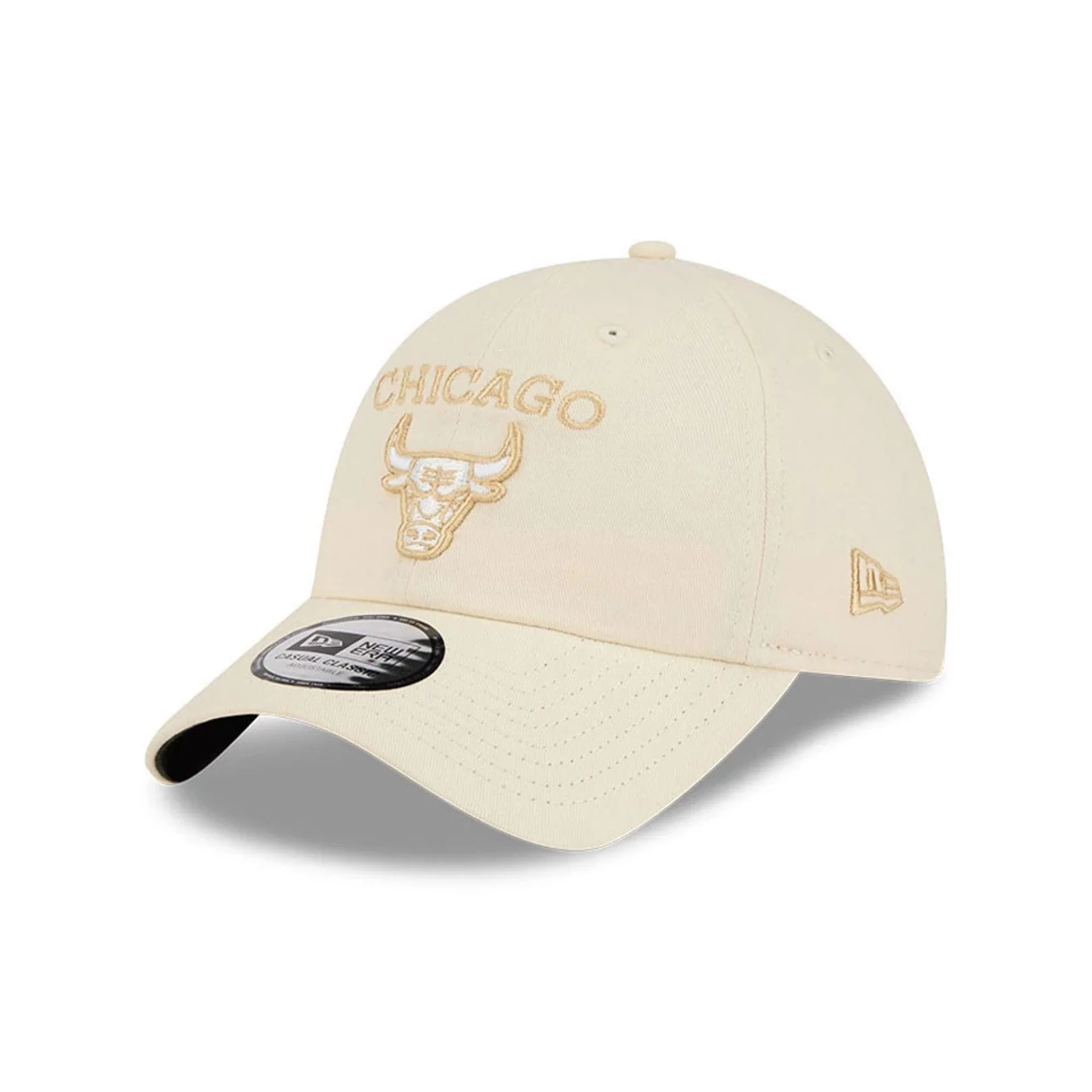 Chicago Bulls NBA Team Logo Beige Casual Classic Adjustable Cap - Image 4