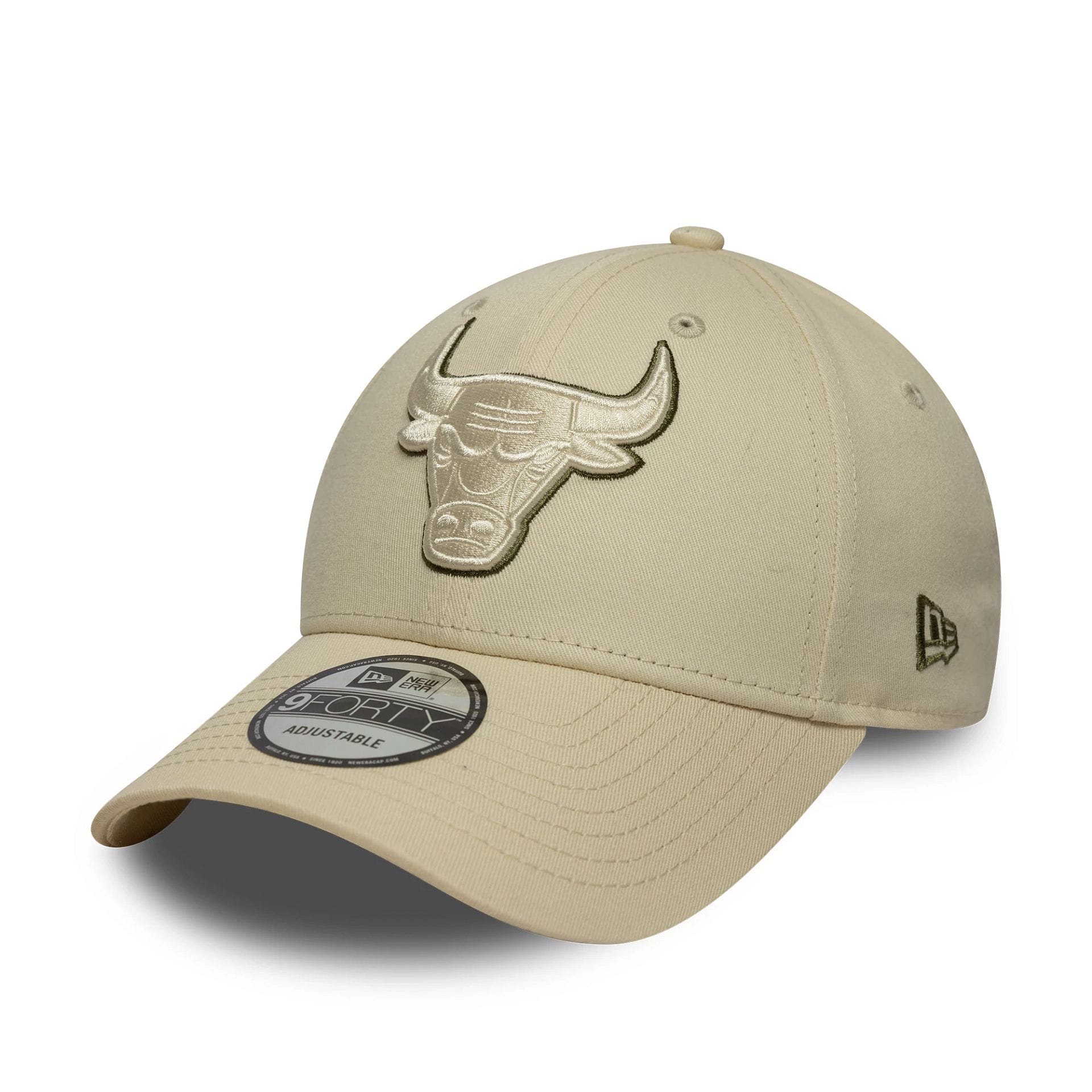 Chicago Bulls NBA Team Outline Light Beige 9FORTY Cap