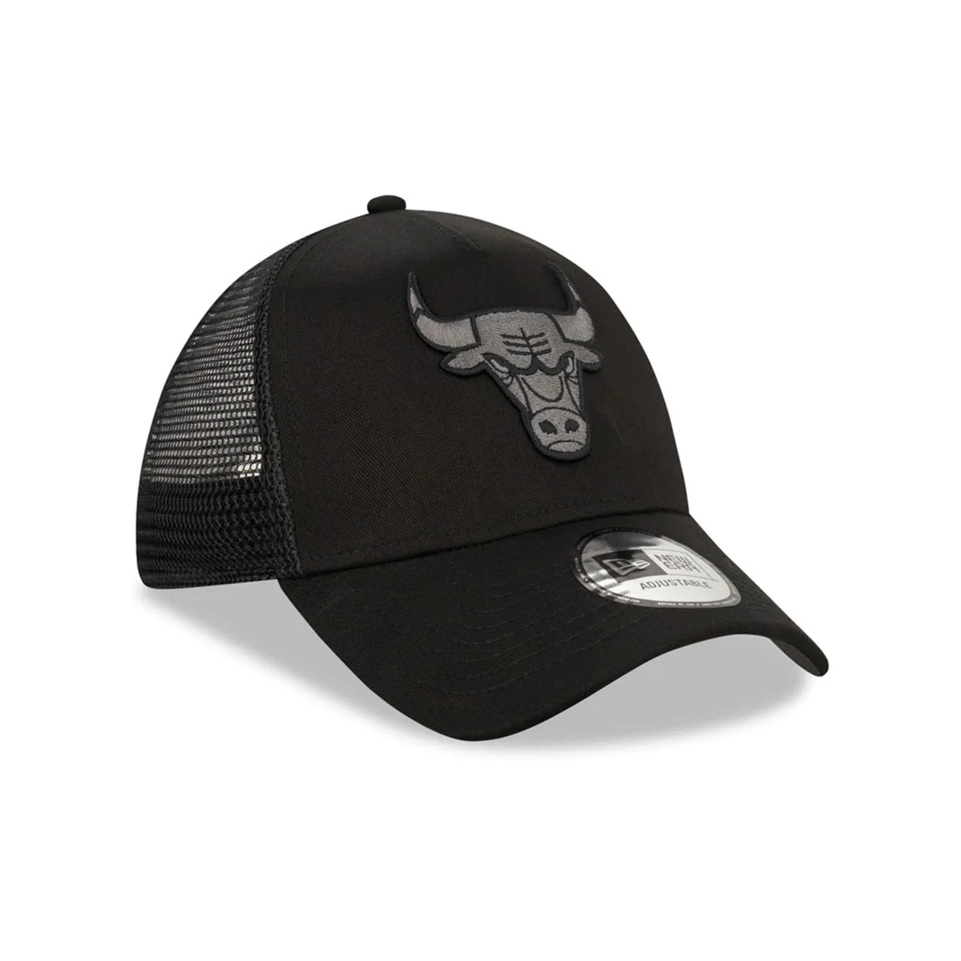 Chicago Bulls Tonal Black A-Frame Trucker Cap - Image 3