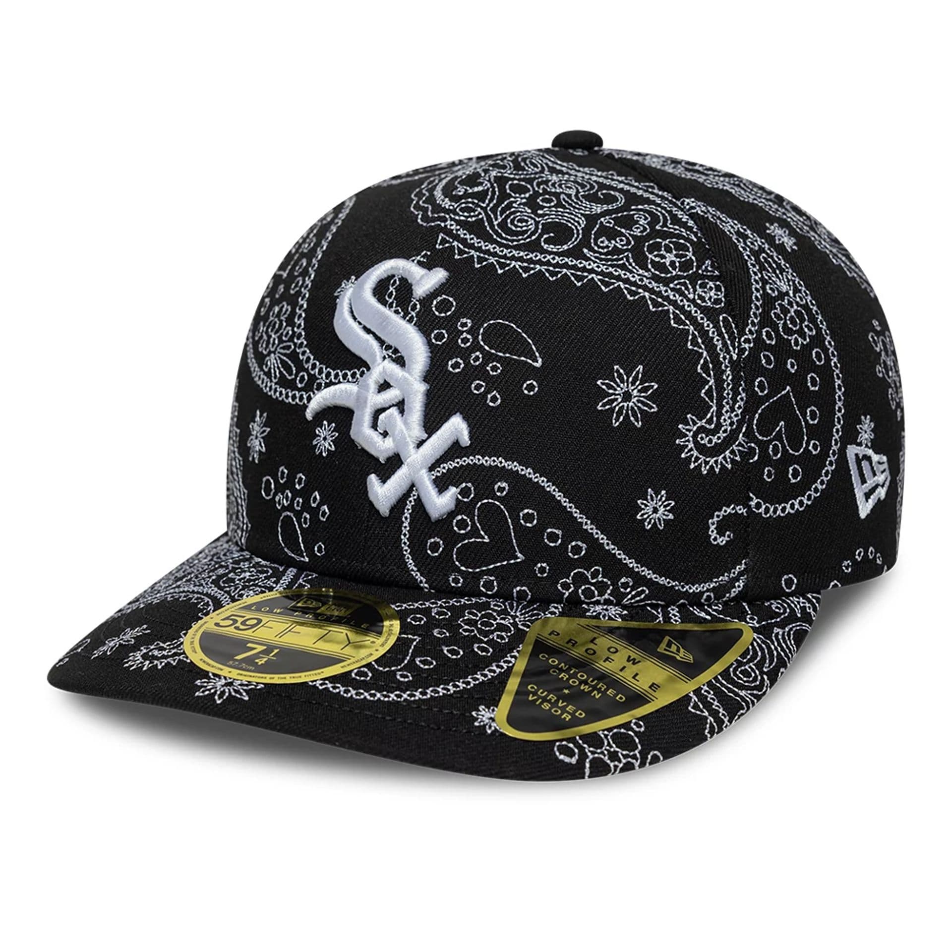 Chicago White Sox MLB All Over Paisley Black Low Profile 59FIFTY Fitted Cap