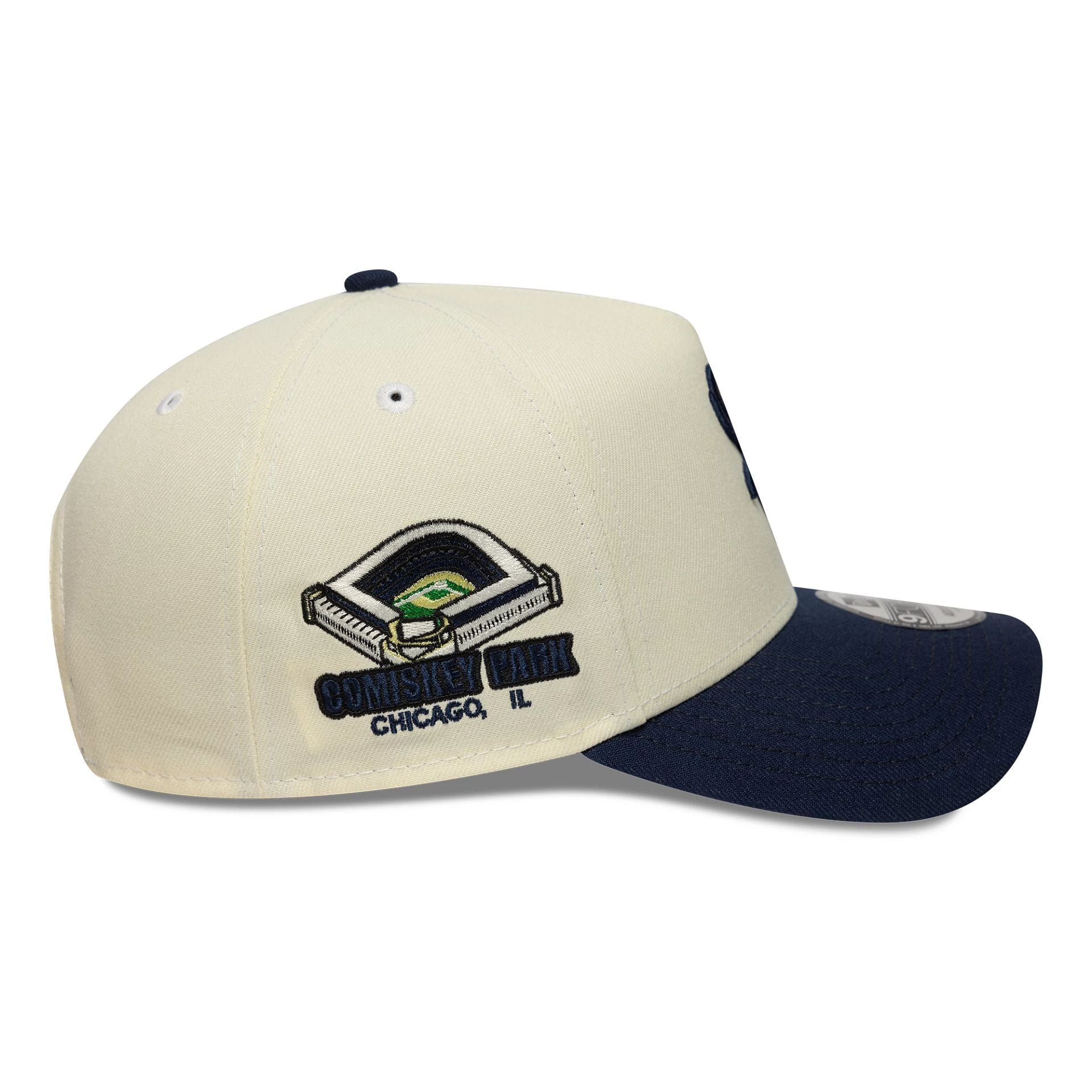 Chicago White Sox MLB Chrome Blue Contrast Cream 9FORTY A-Frame Adjustable Cap - Image 5