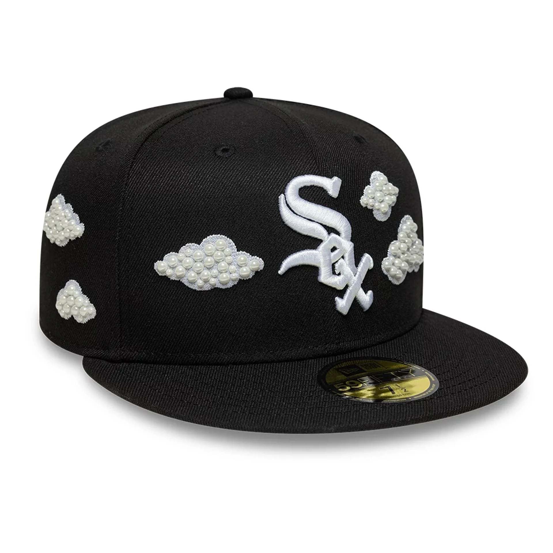 Chicago White Sox MLB Faux Pearl Cloud Black 59FIFTY Fitted Cap - Image 5
