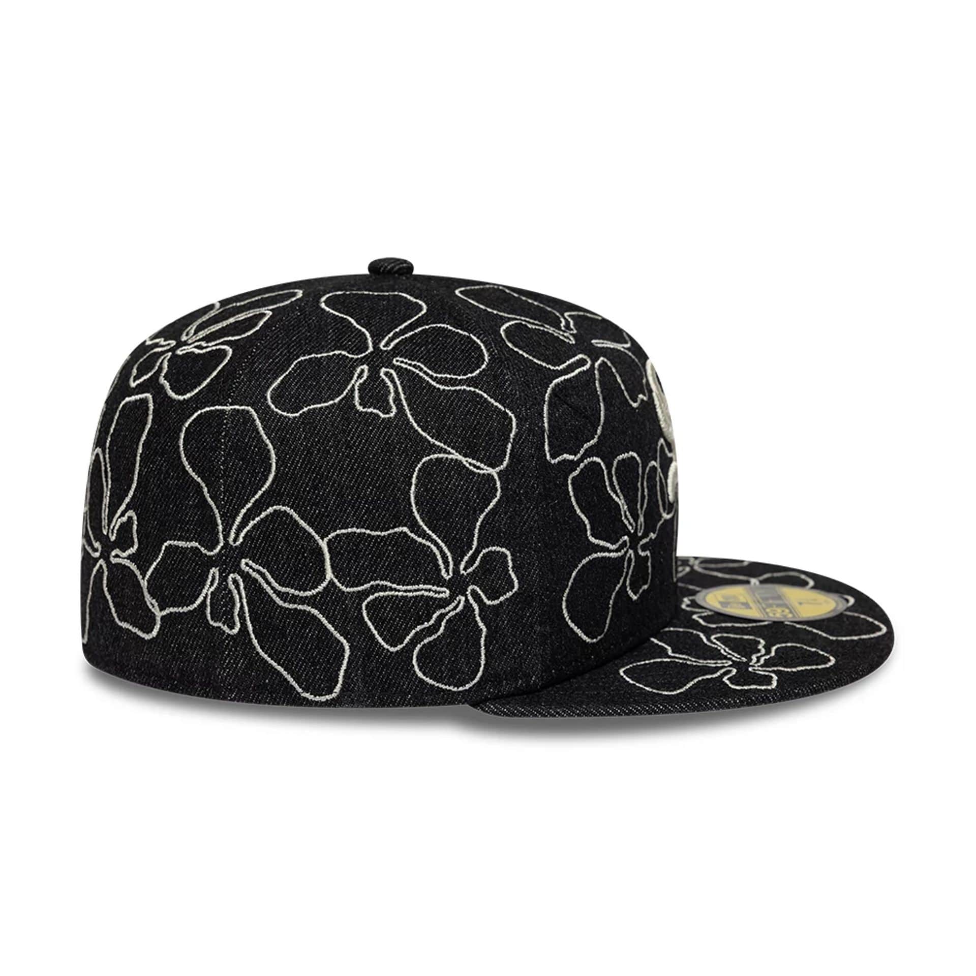 Chicago White Sox MLB Floral Denim Black 59FIFTY Fitted Cap - Image 5
