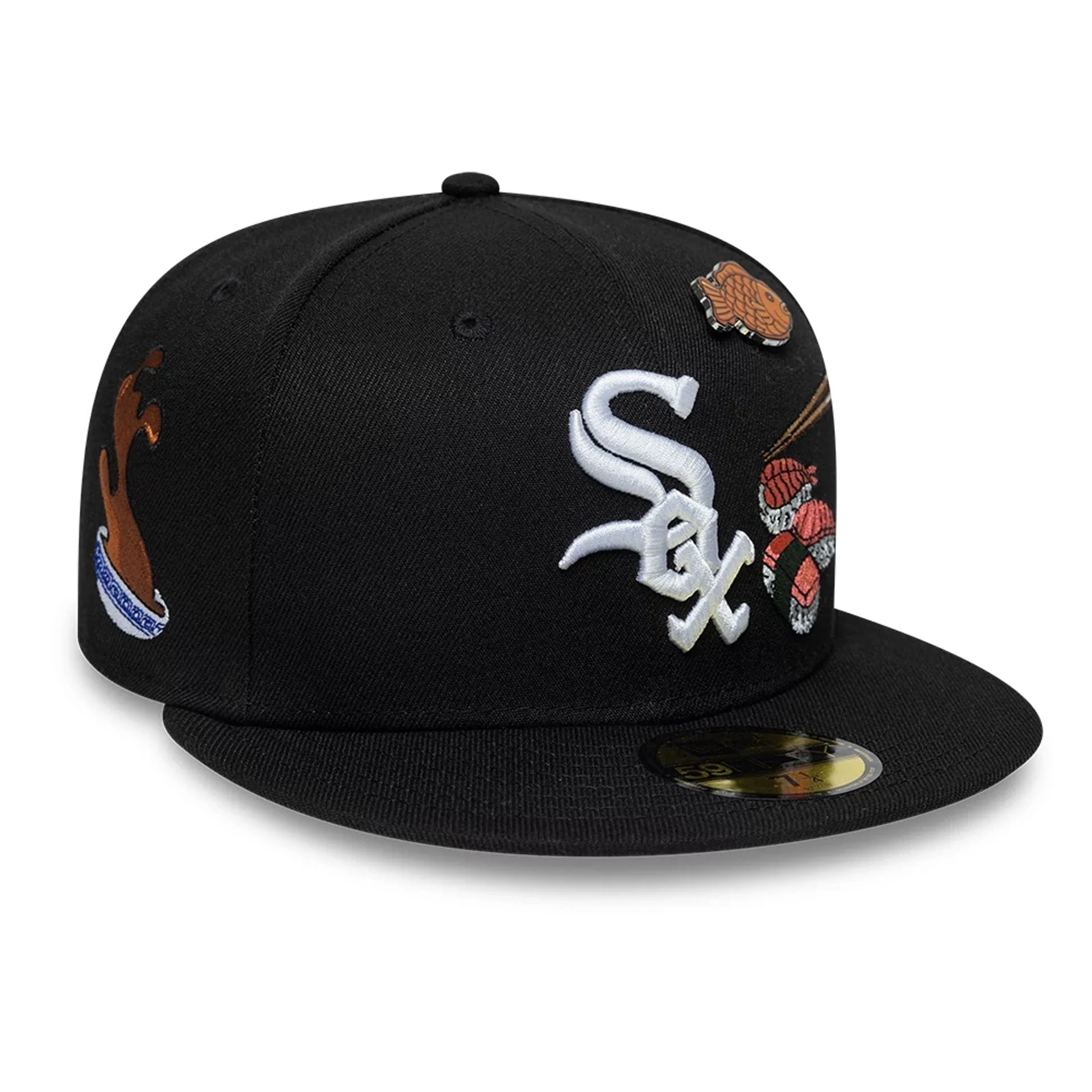 Chicago White Sox MLB Food Black 59FIFTY Fitted Cap - Image 3