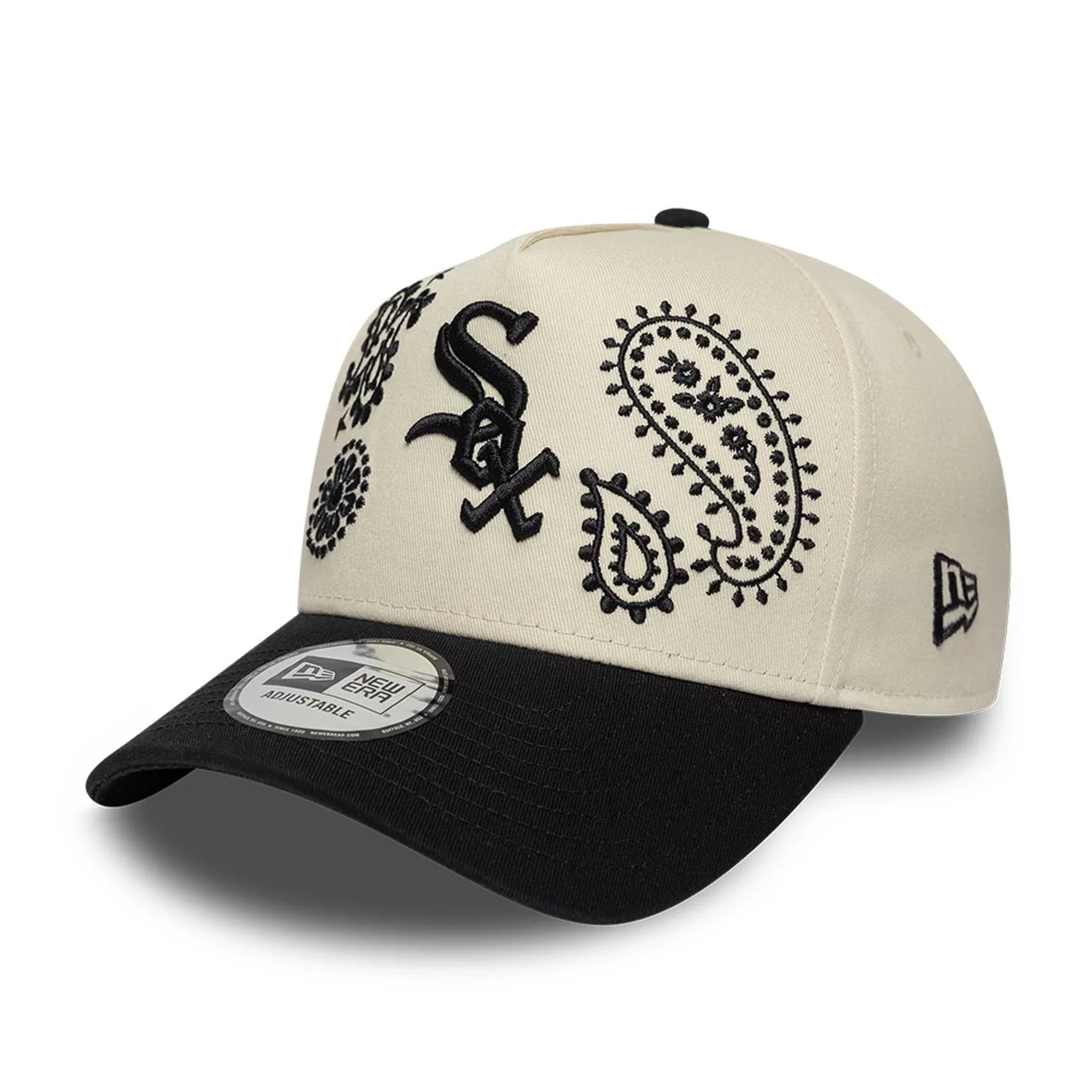 Chicago White Sox MLB Paisley Black 9FORTY E-Frame Adjustable Cap
