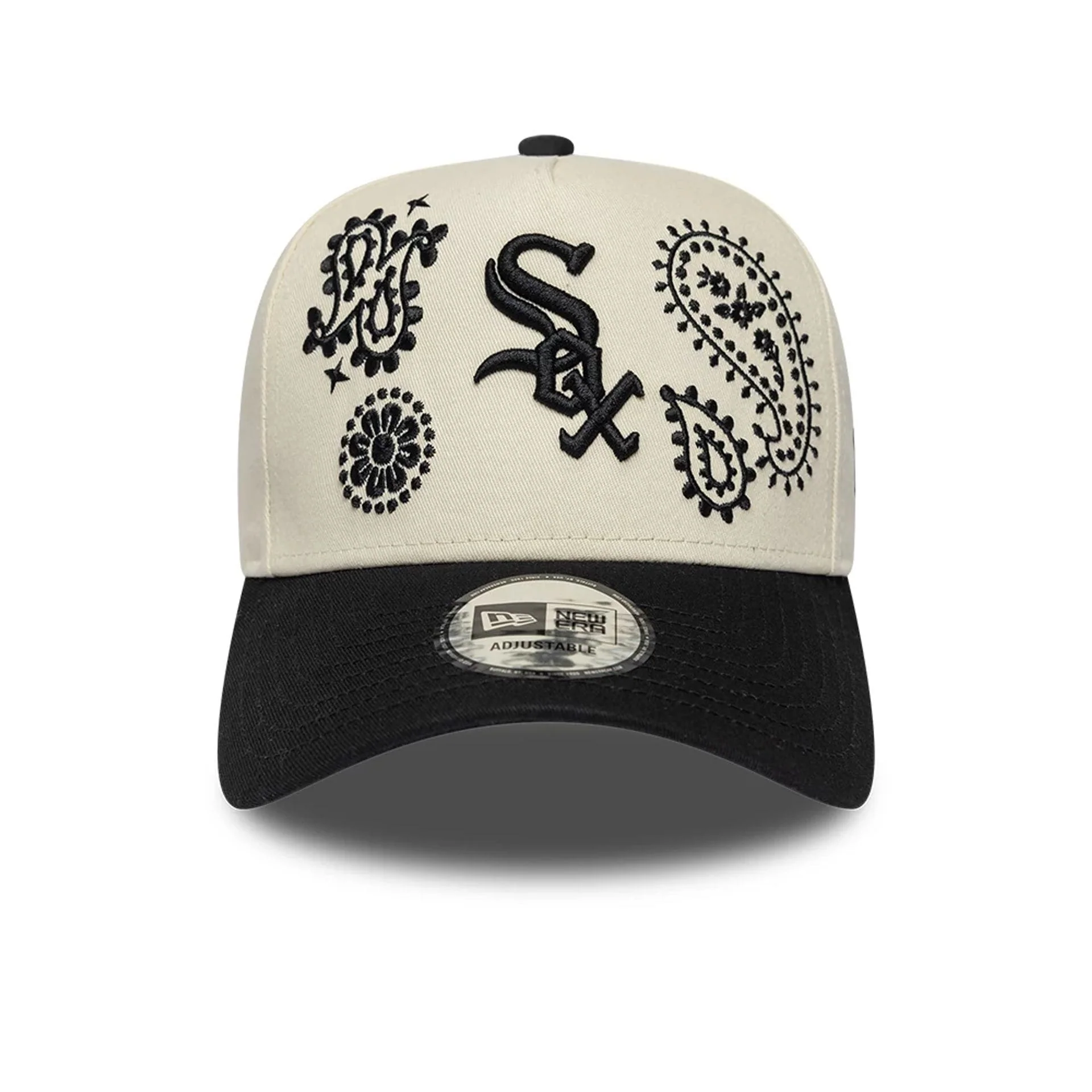 Chicago White Sox MLB Paisley Black 9FORTY E-Frame Adjustable Cap - Image 2