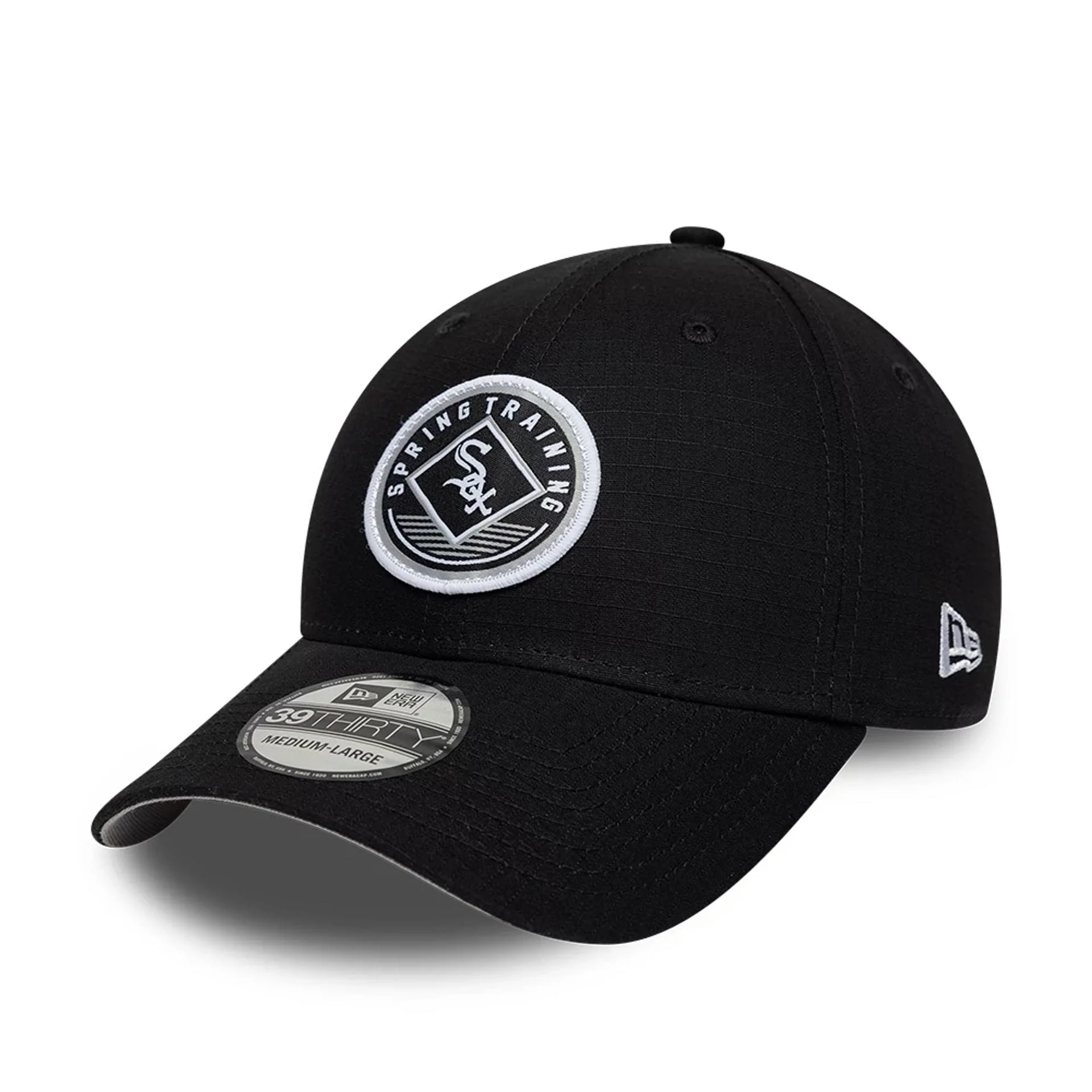 Chicago White Sox MLB Ripstop Black 39THIRTY Stretch Fit Cap