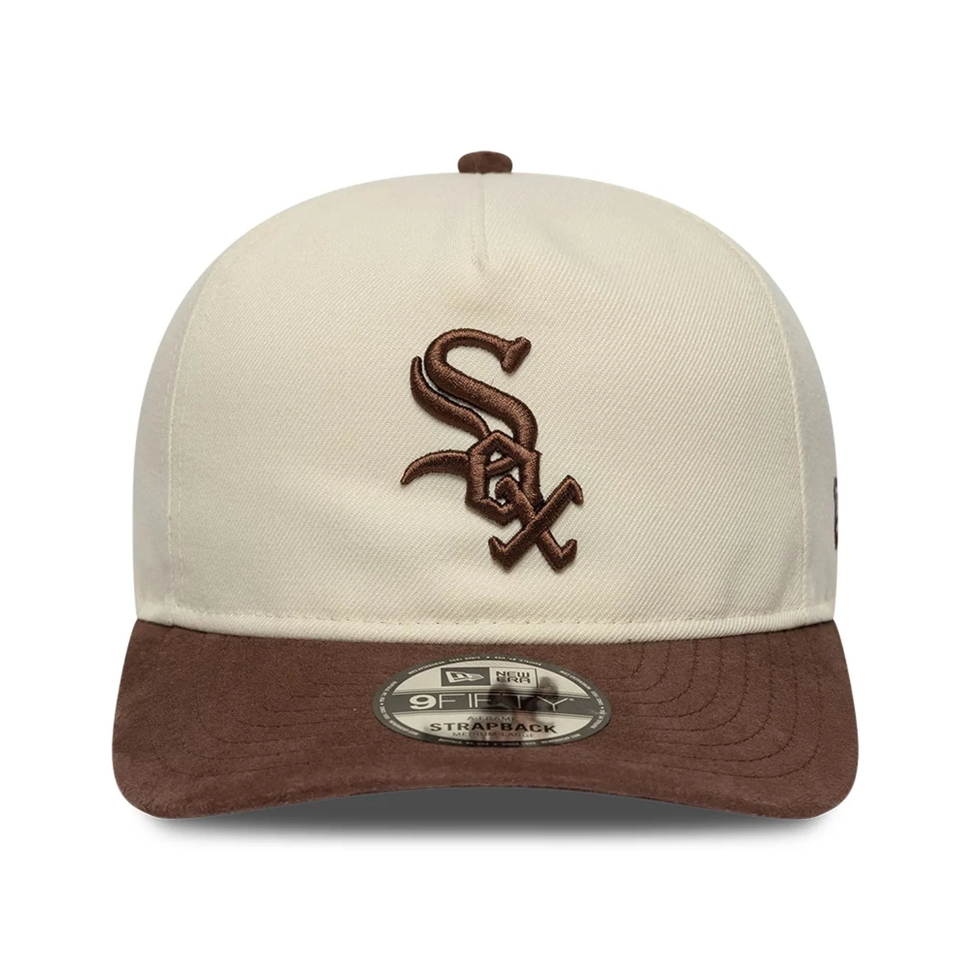 Chicago White Sox MLB Suede Visor Cream 9FIFTY A-Frame Adjustable Cap - Image 3