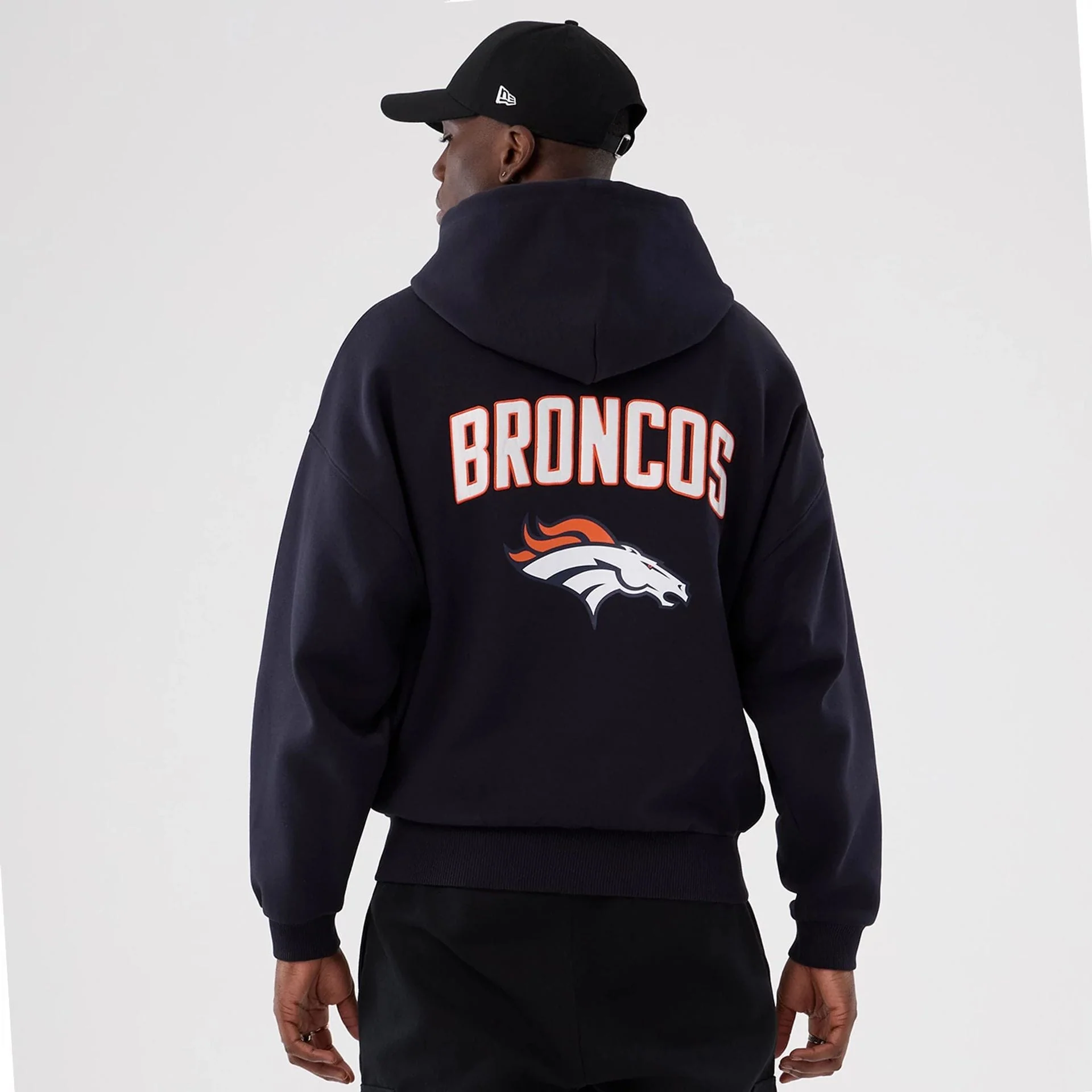 Denver Broncos NFL International Series Games 2025 Navy Premium Pullover Hoodie - Image 2