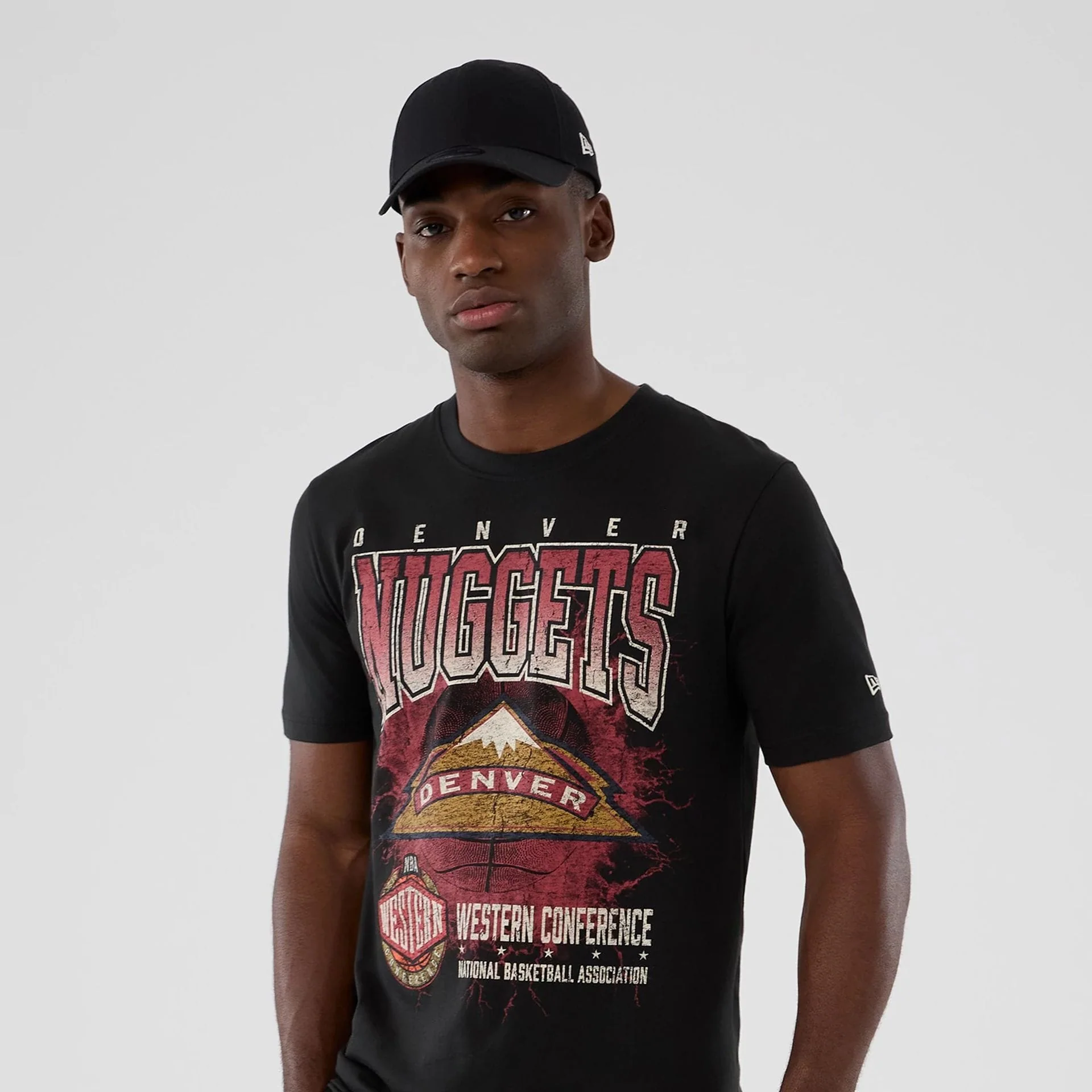 Denver Nuggets NBA Hardwood Classic Black T-Shirt - Image 7
