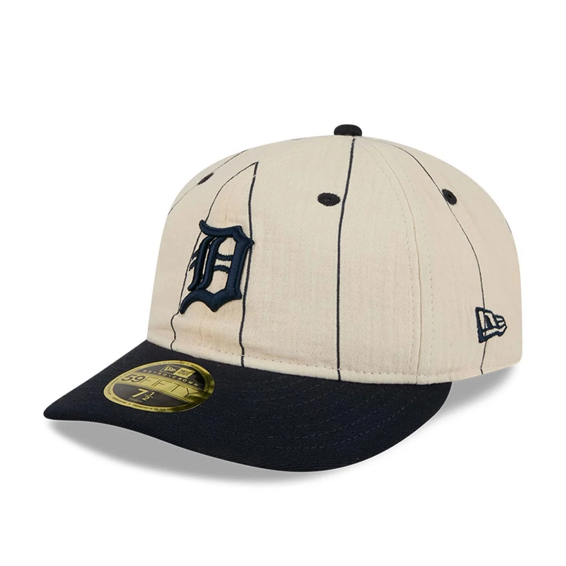 Detroit Tigers MLB Linen Navy Retro Crown 59FIFTY Fitted Cap