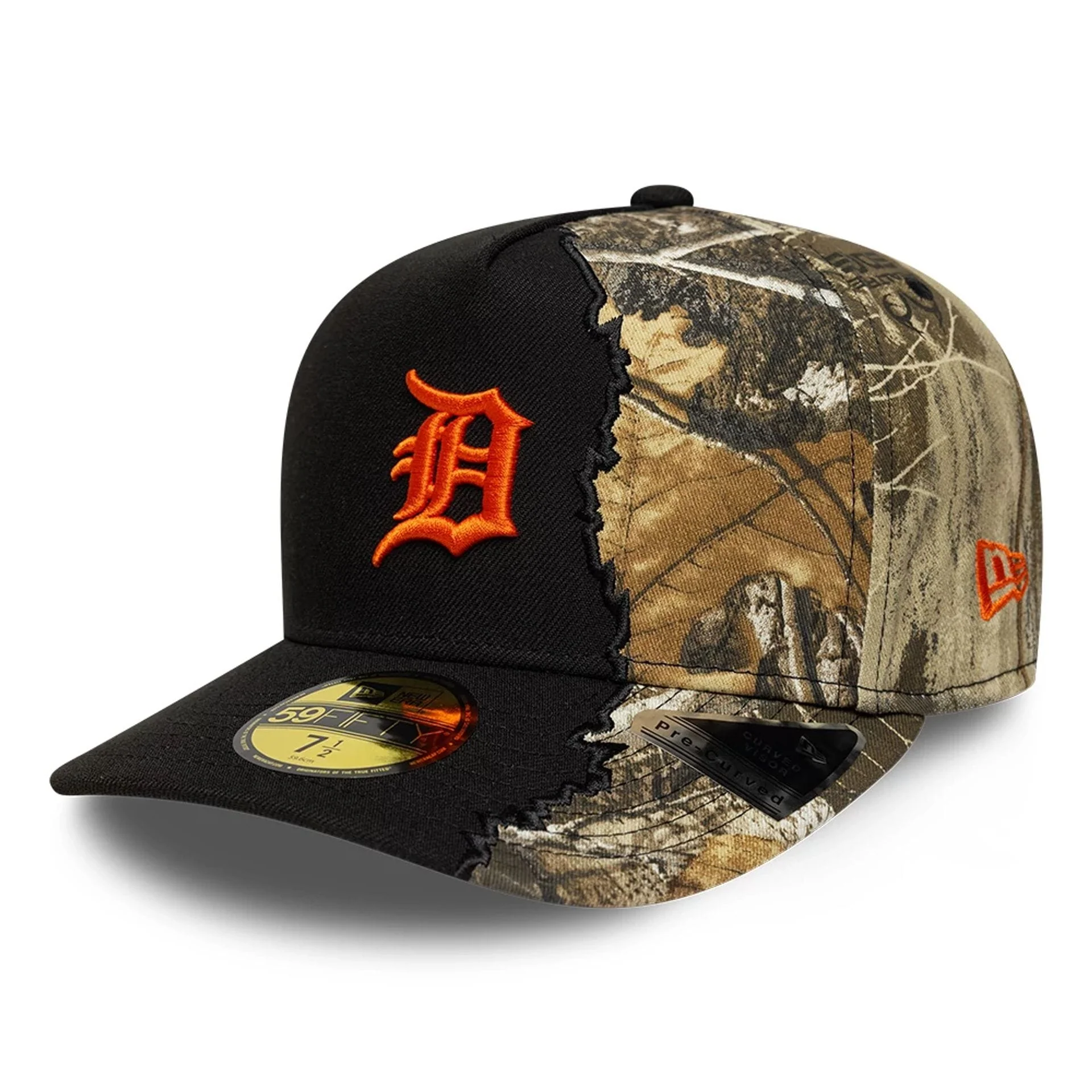 Detroit Tigers MLB Split Realtree Black 59FIFTY A-Frame Fitted Cap