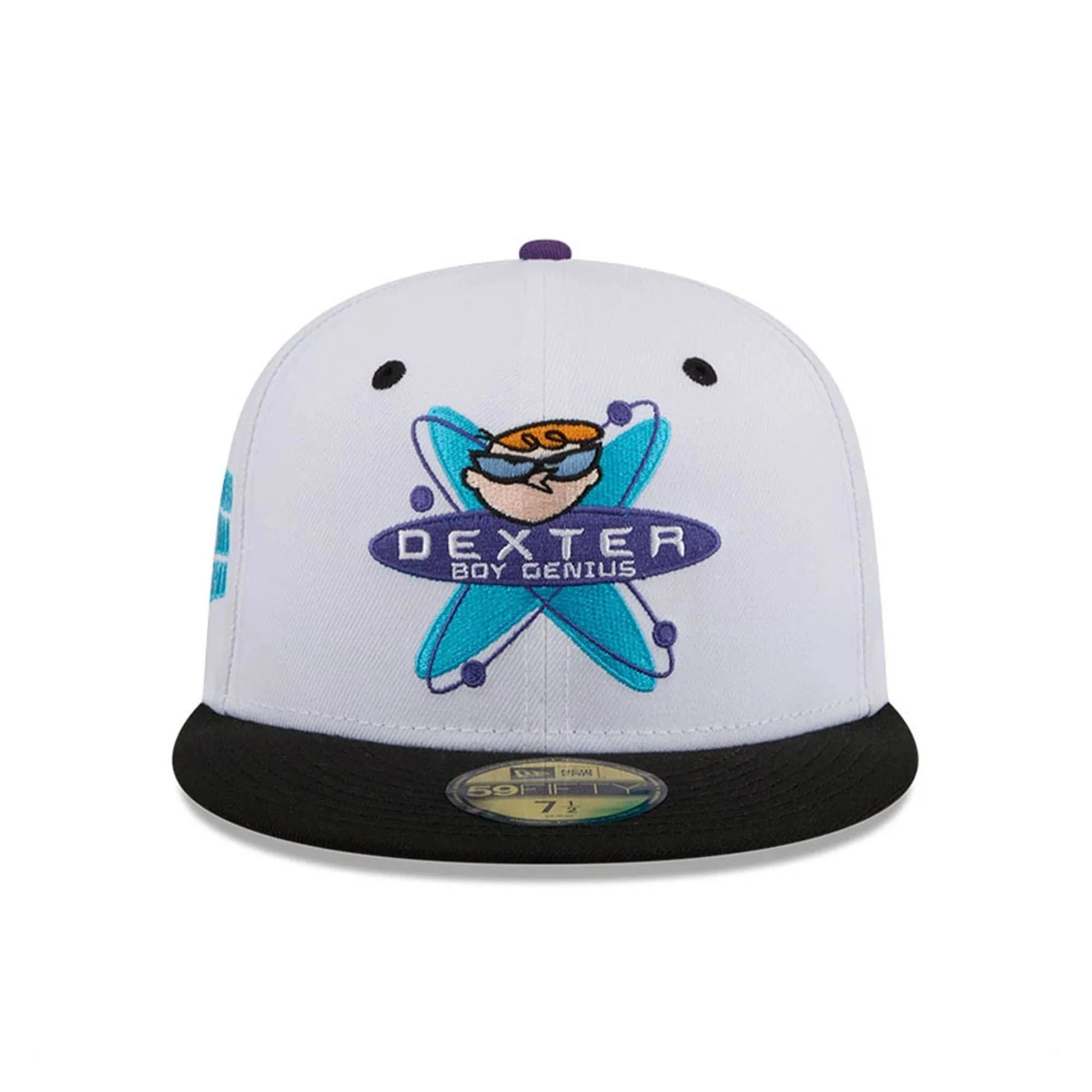 Dexter's Laboratory Genius At Work White 59FIFTY Fitted Cap - Image 3