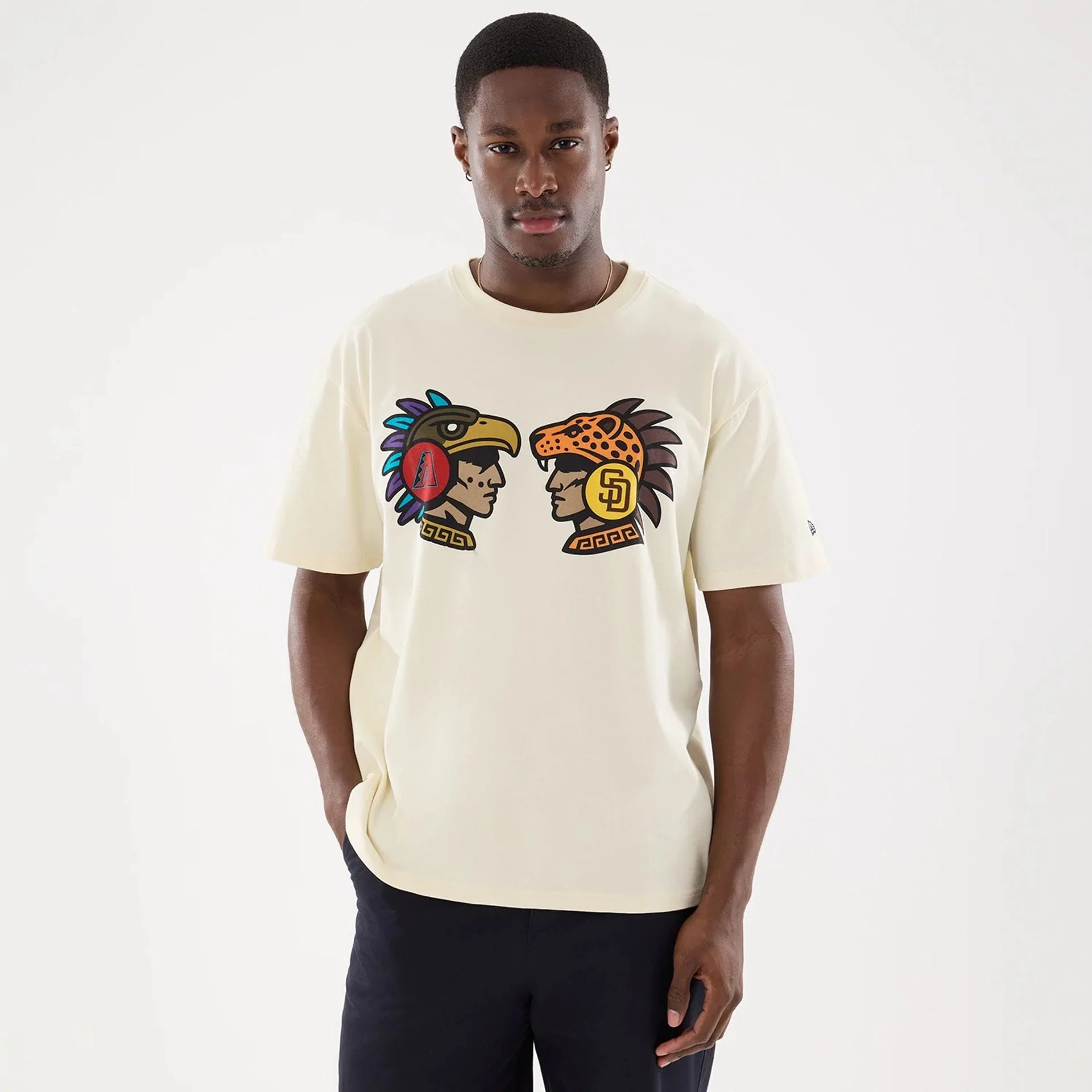 Dueling Logo MLB Mexico City Series 2026 Cream T-Shirt