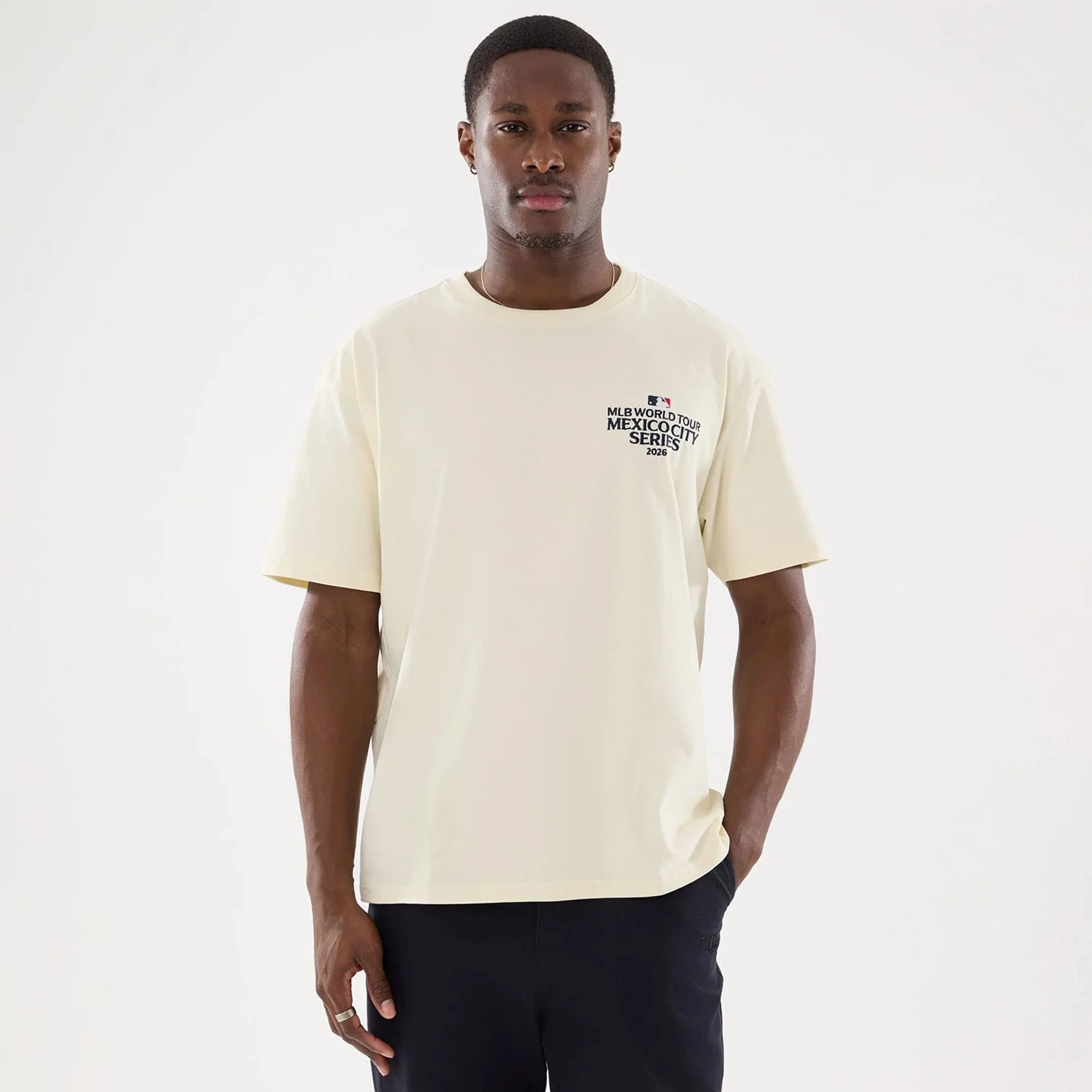 Dueling Logo MLB Mexico City Series 2026 Cream T-Shirt