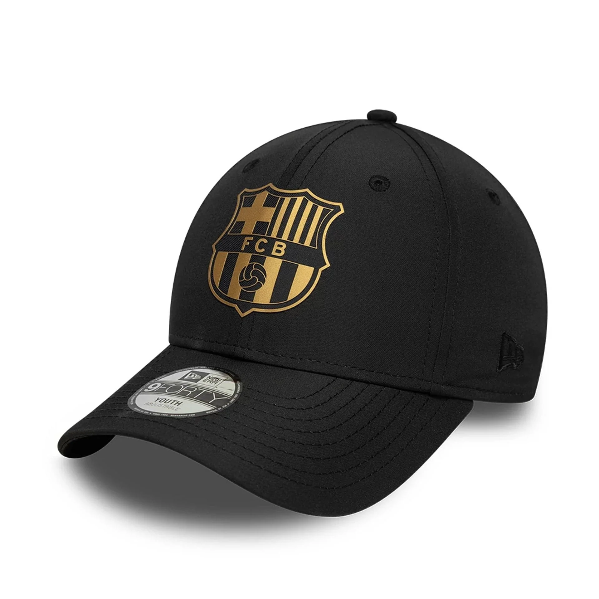 FC Barcelona Youth Black Gold Black 9FORTY Adjustable Cap