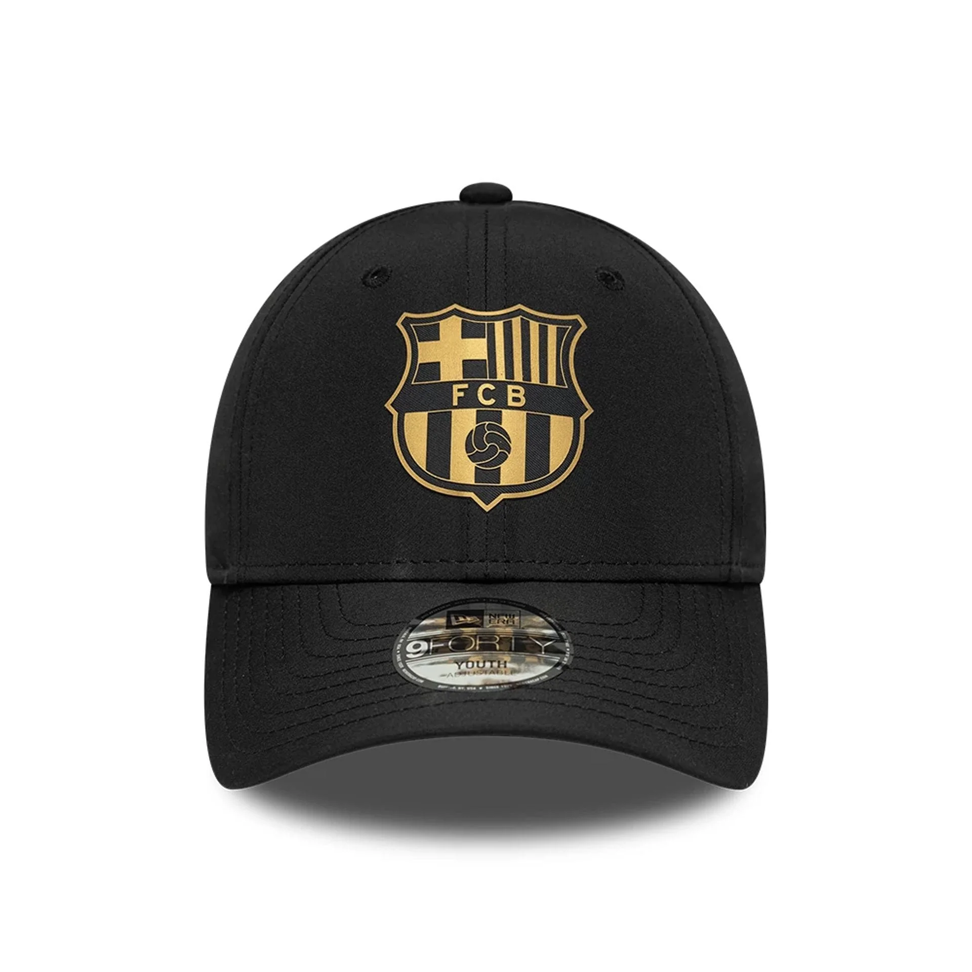 FC Barcelona Youth Black Gold Black 9FORTY Adjustable Cap - Image 2