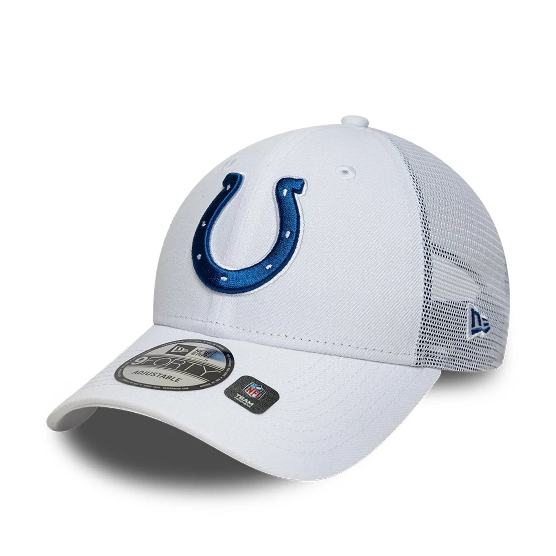 Indianapolis Colts NFL White 9FORTY A-Frame Trucker Adjustable Cap