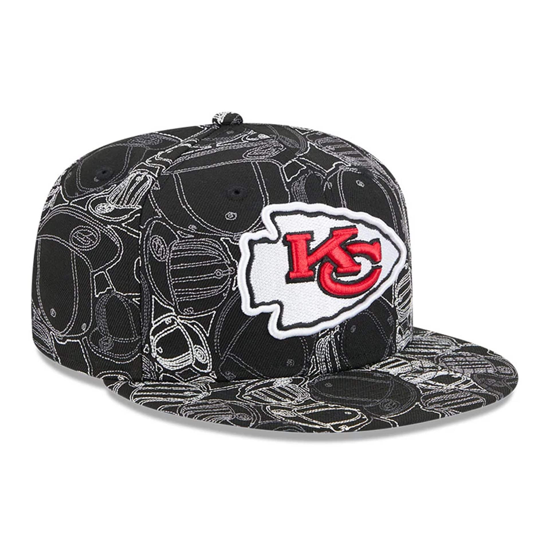 Kansas City Chiefs NFL Cap Scramble Black 59FIFTY Fitted Cap - Image 4