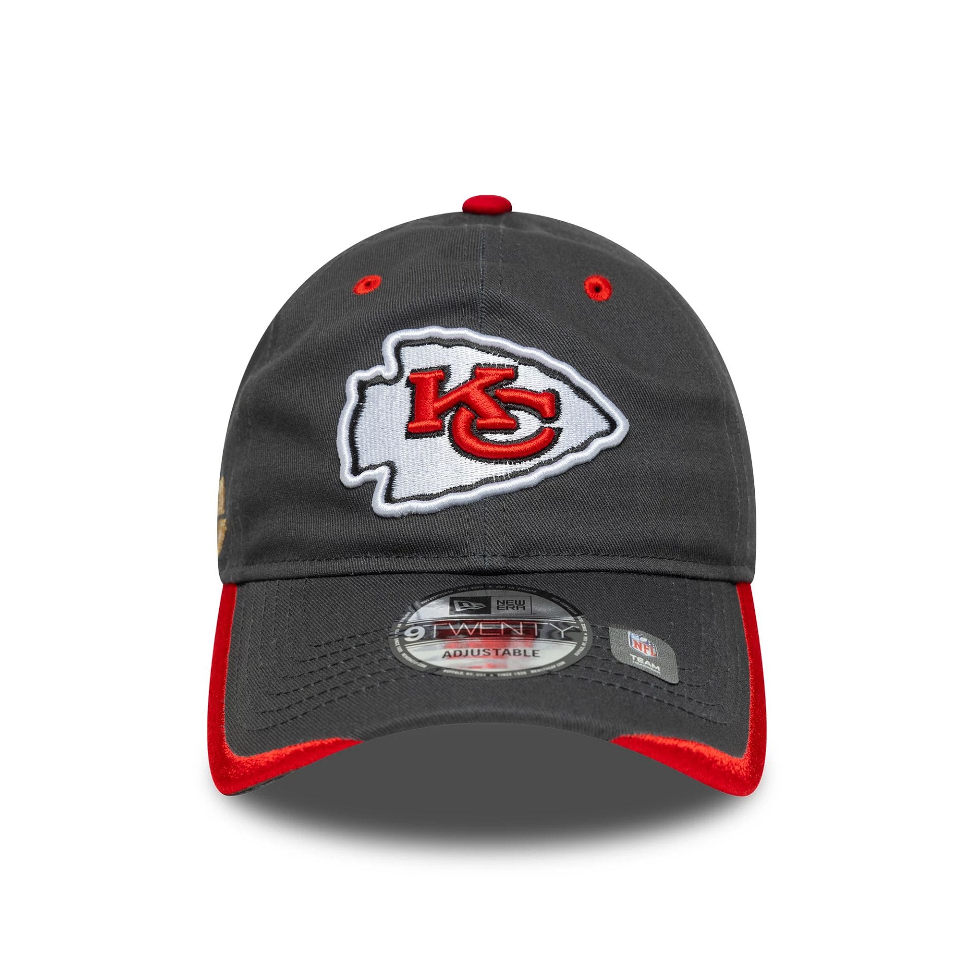 Kansas City Chiefs NFL Charcoal 9TWENTY Adjustable Cap - Image 2