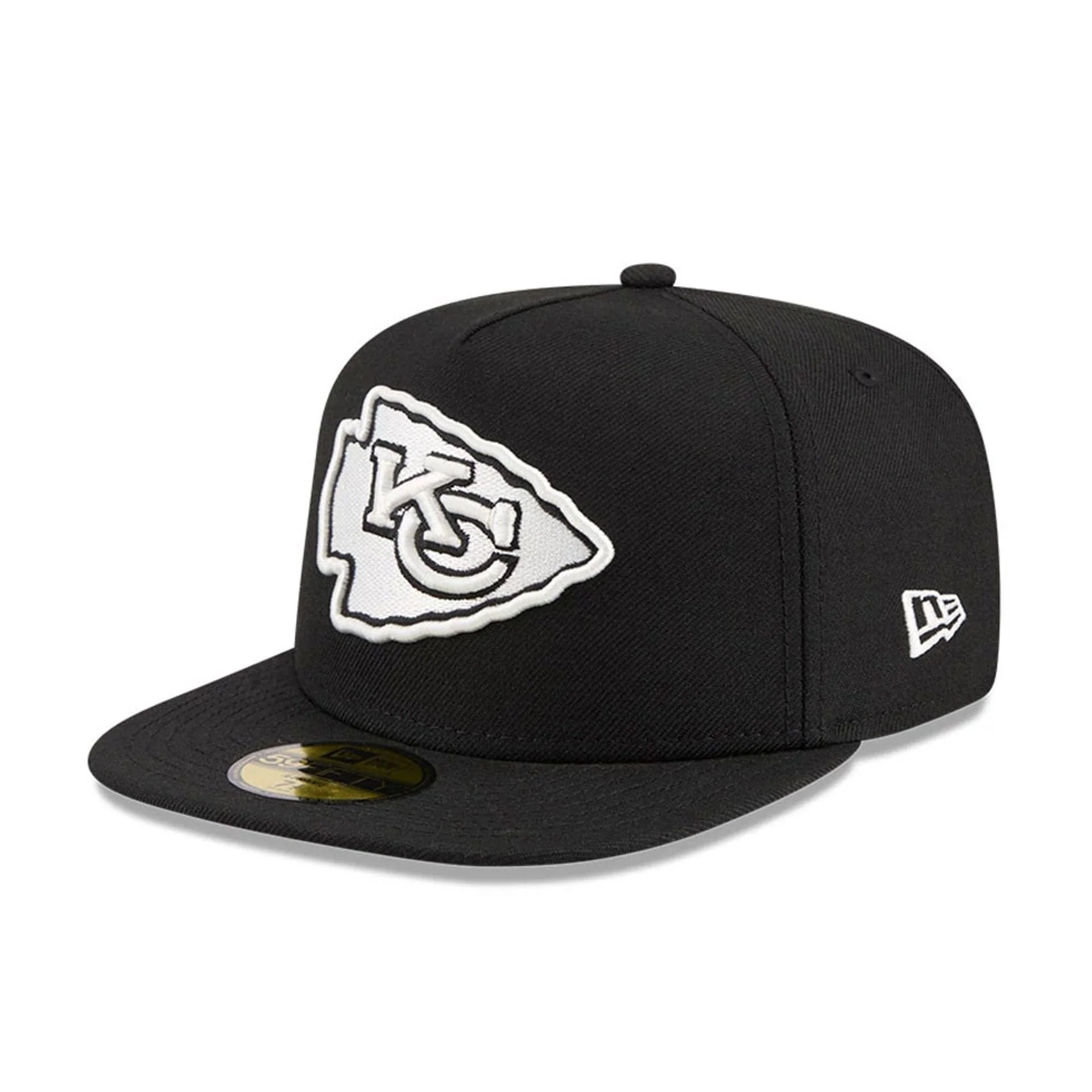 Kansas City Chiefs NFL Chiseled Embroidery Black 59FIFTY A-Frame Fitted Cap - Image 5