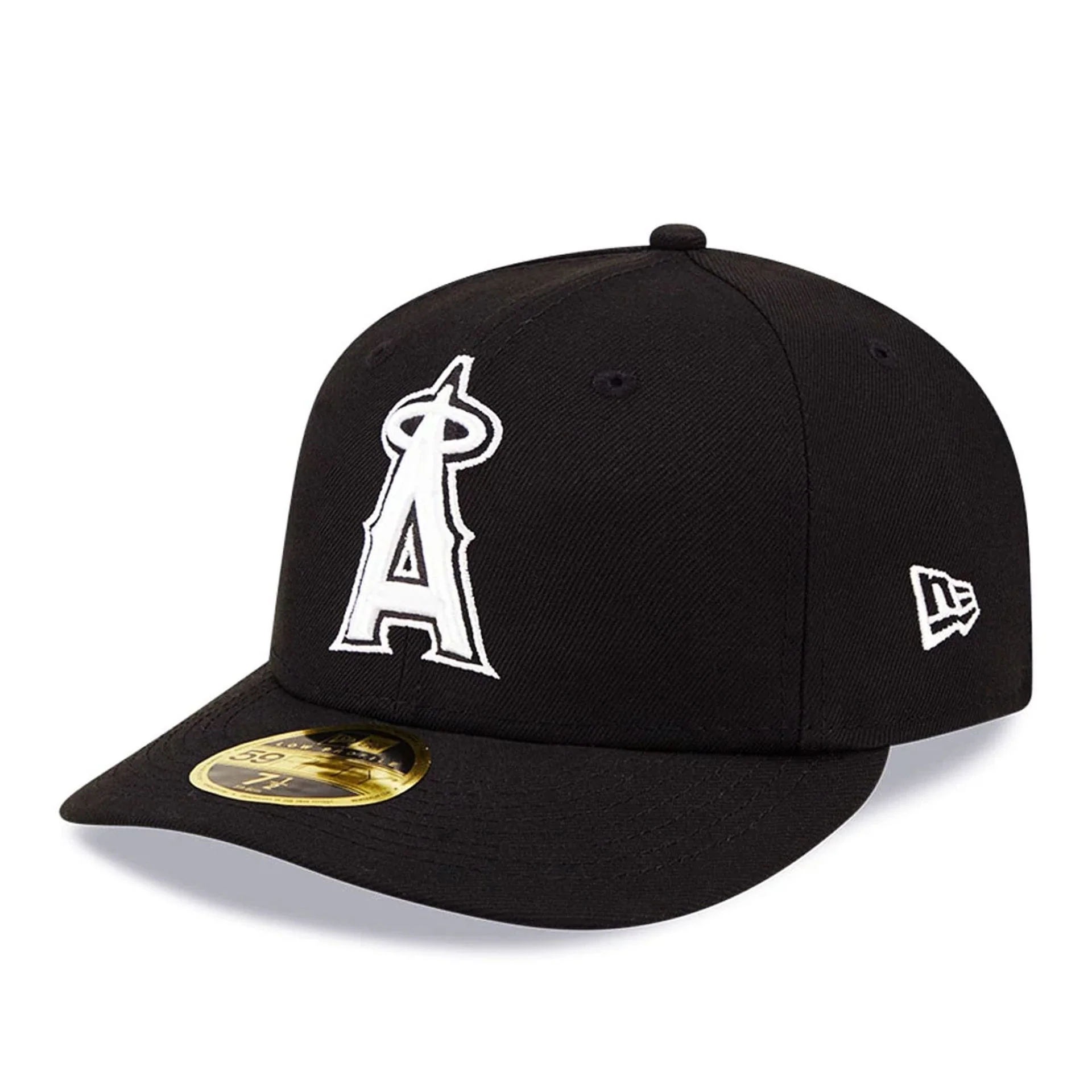 LA Angels MLB Black Low Profile 59FIFTY Fitted Cap