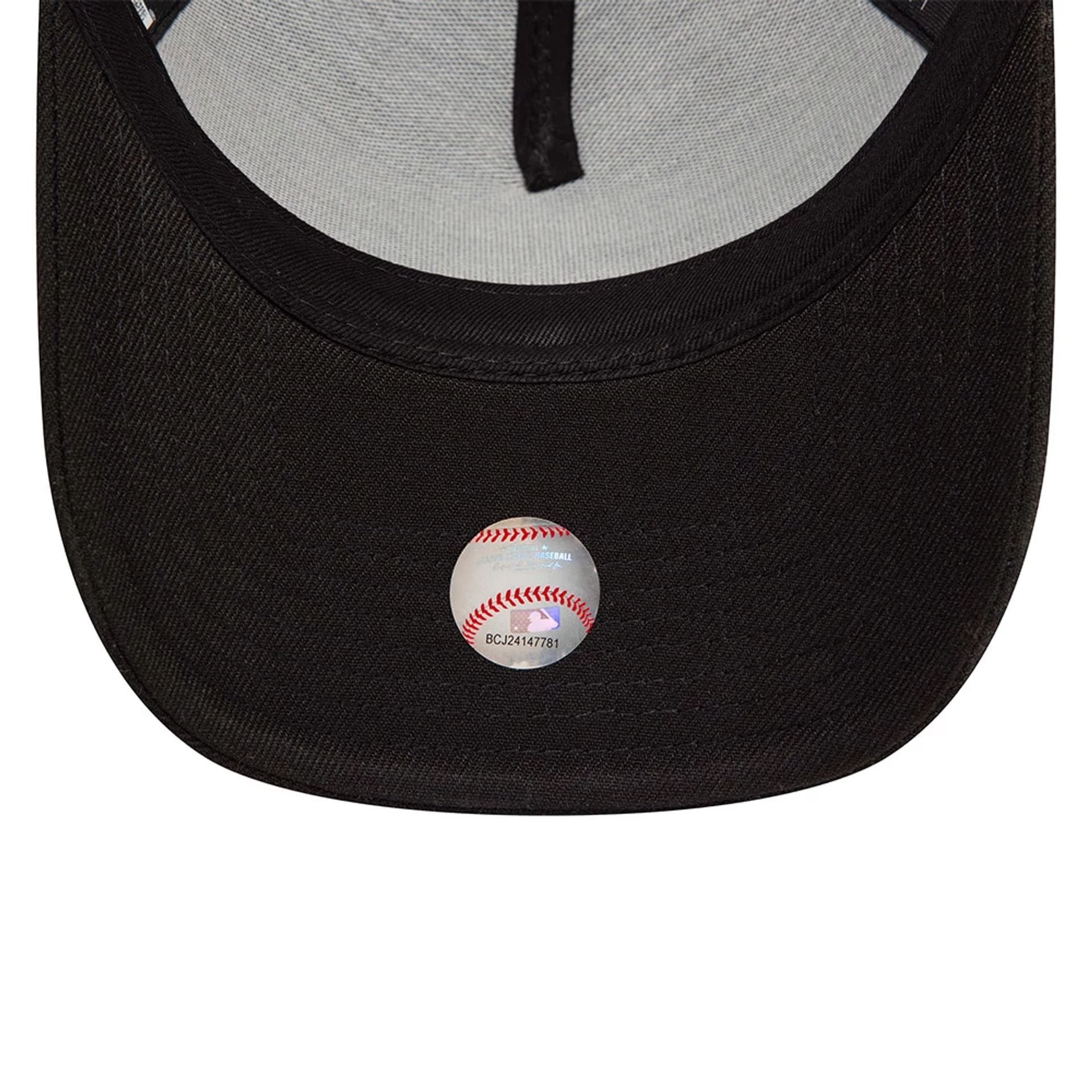 LA Angels MLB Black White Black 9FORTY A-Frame Cap - Image 7